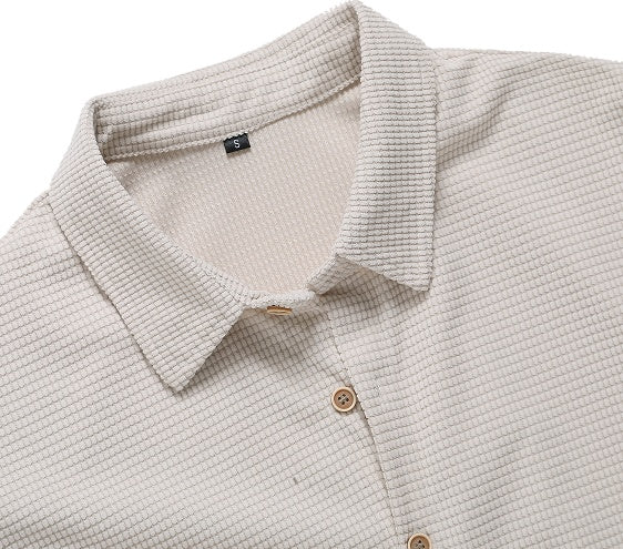 Men's Casual Loose Checked Short-sleeved Shirt