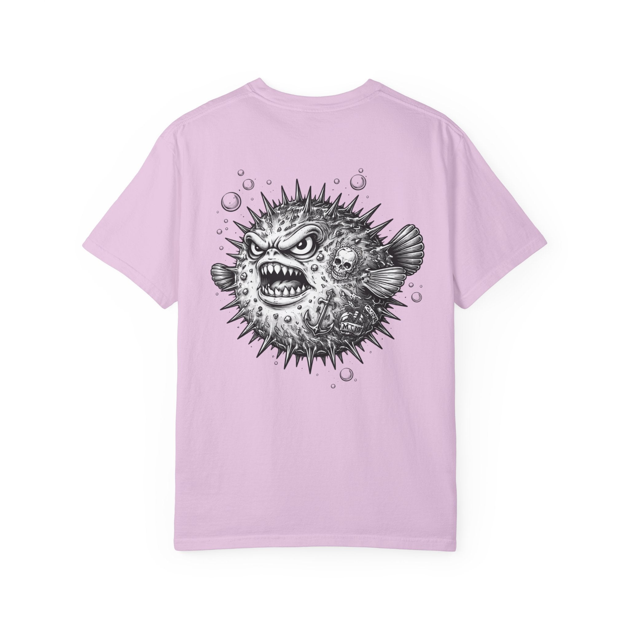 Angry Pufferfish Graphic T-Shirt | Puffer Fish Illustration