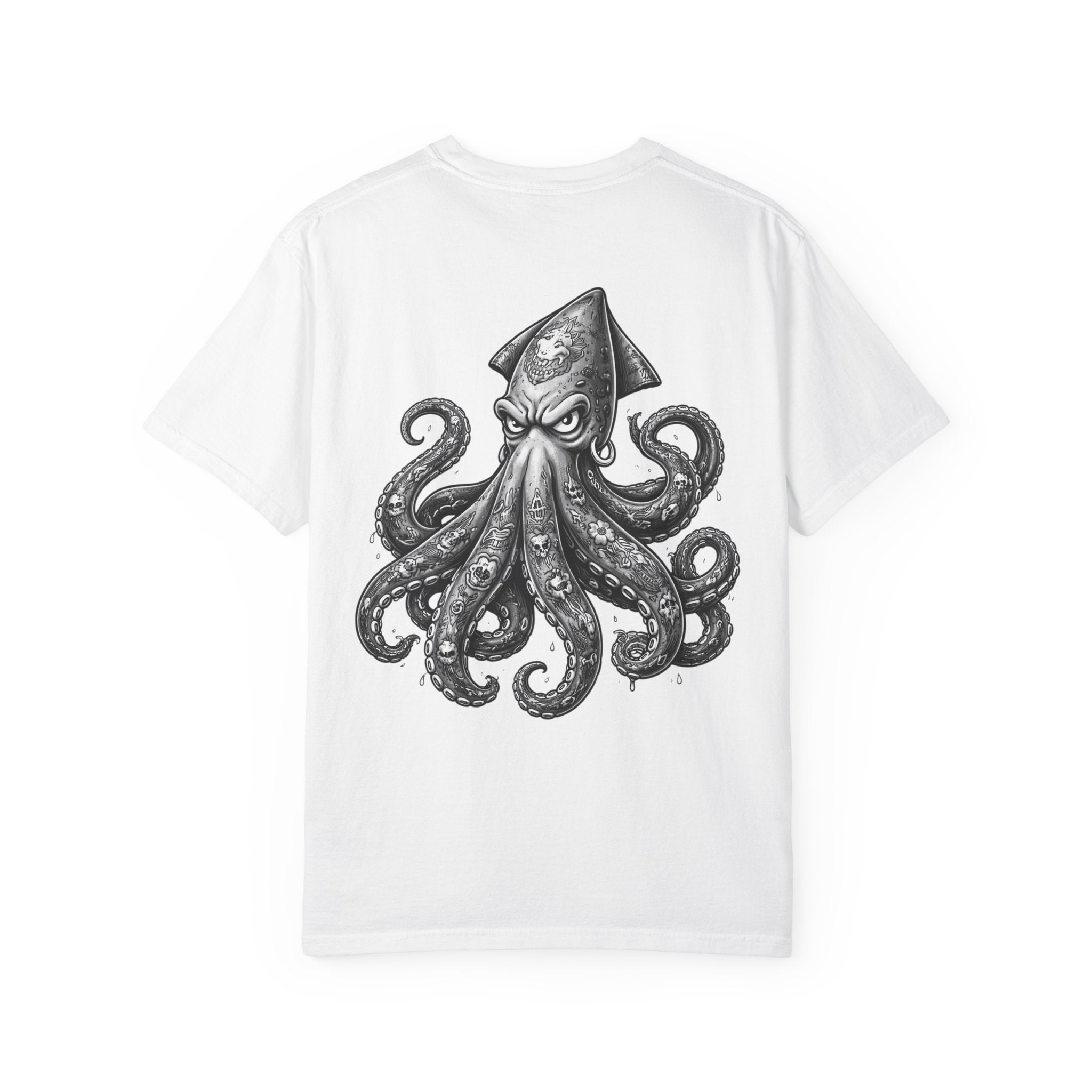Angry Squid Illustration T-shirt | BuiltDifferent Mindset Tee-No Excuses