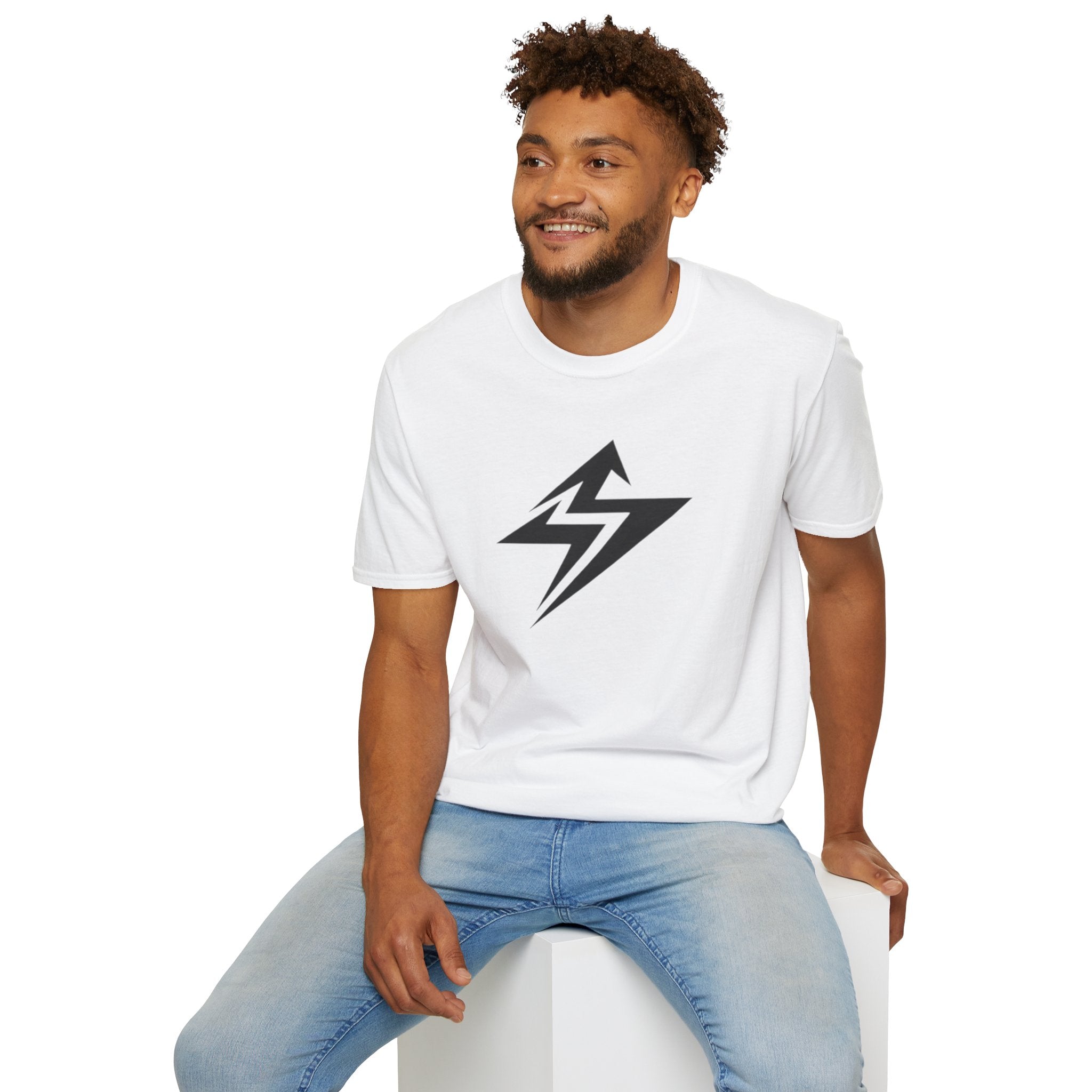 Lightning Bolt Graphic T-Shirt — Minimal Electric Logo Tee