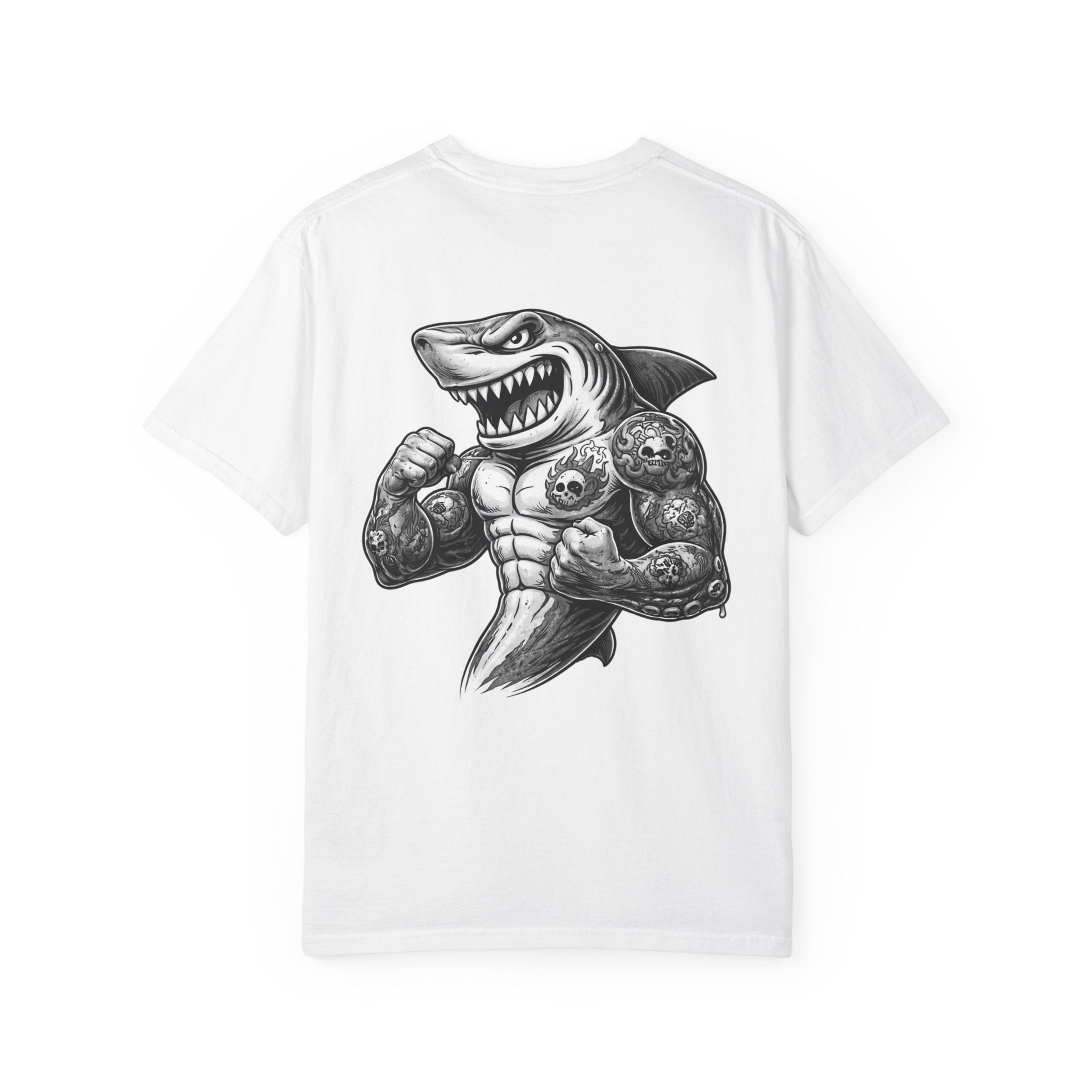 Muscular Shark Graphic T-shirt | BuiltDifferent Mindset Tee-No Excuses