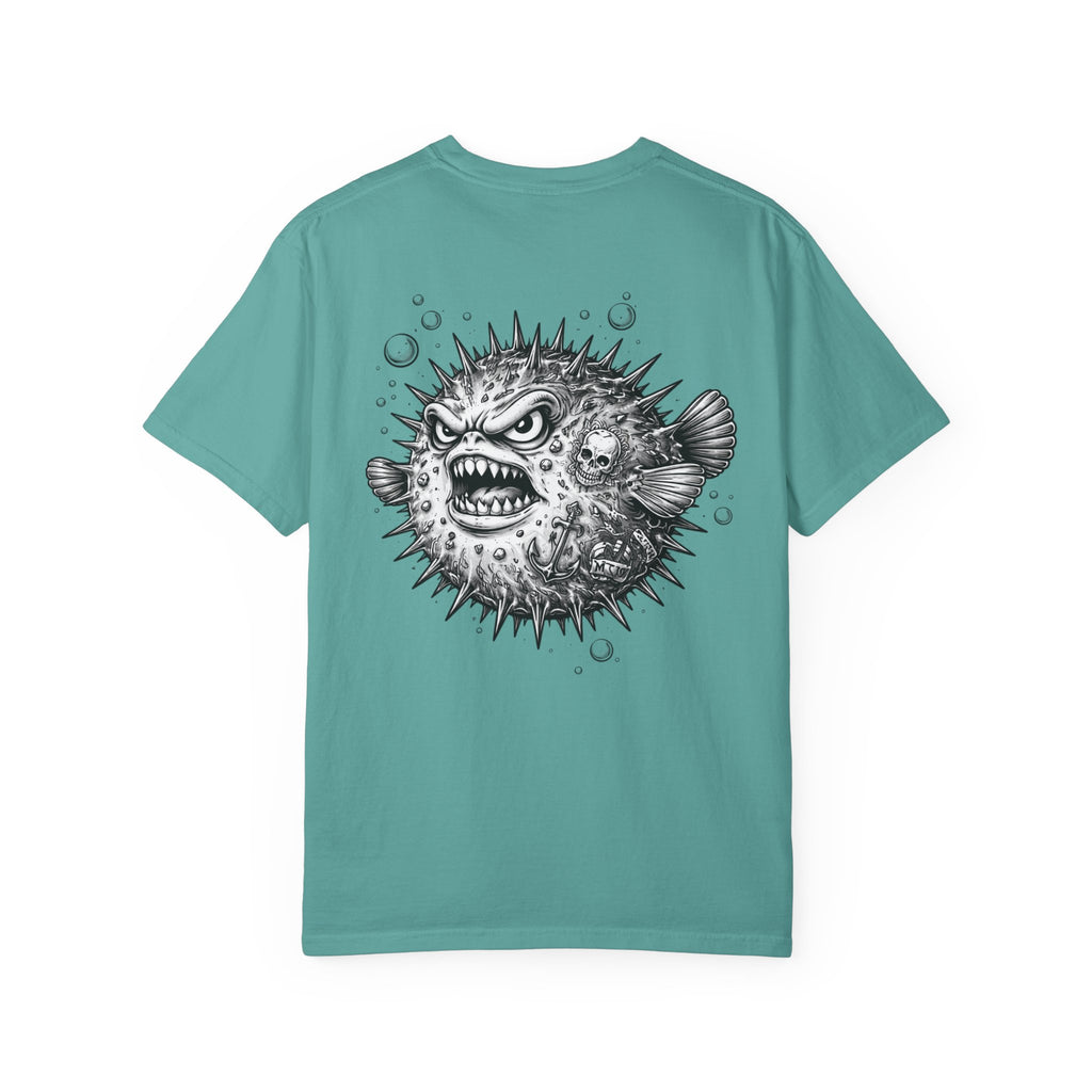Angry Pufferfish Graphic T-Shirt | Puffer Fish Illustration
