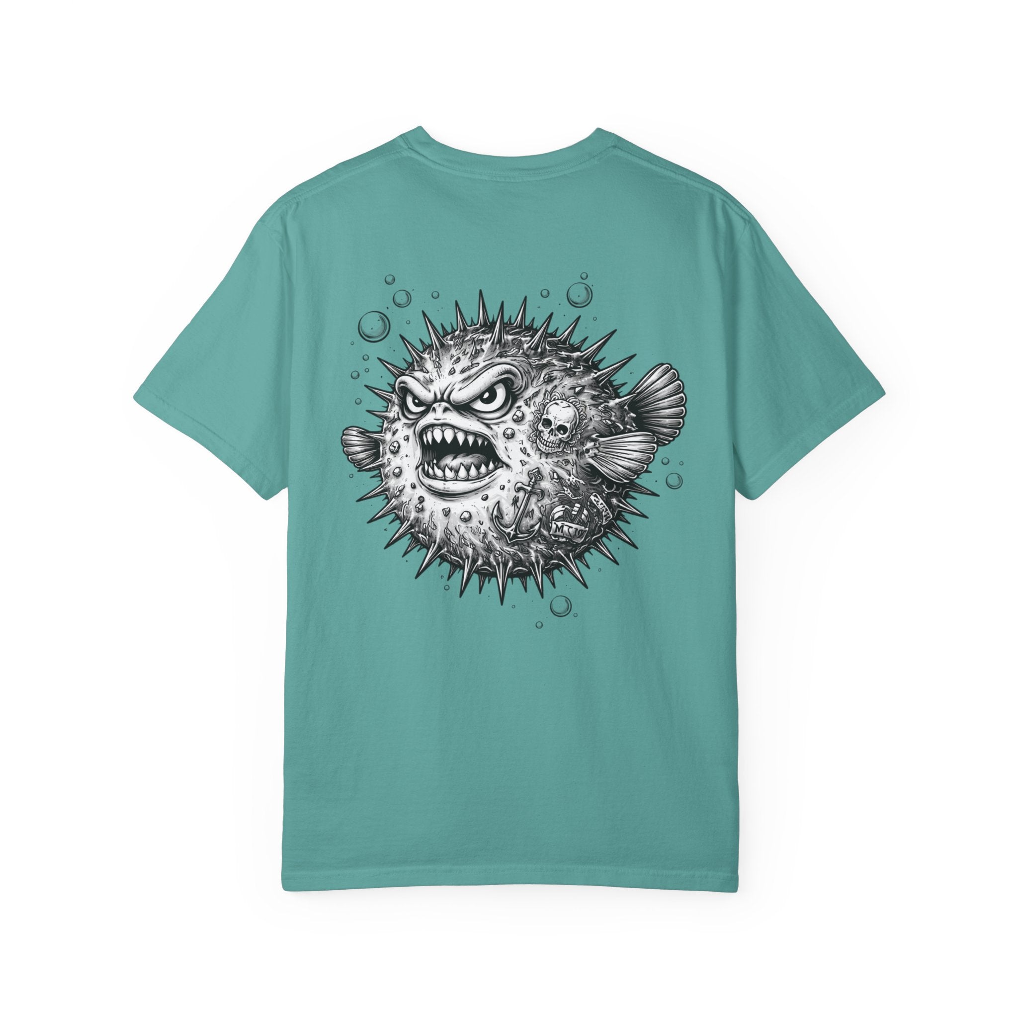 Angry Pufferfish Graphic T-Shirt | Puffer Fish Illustration