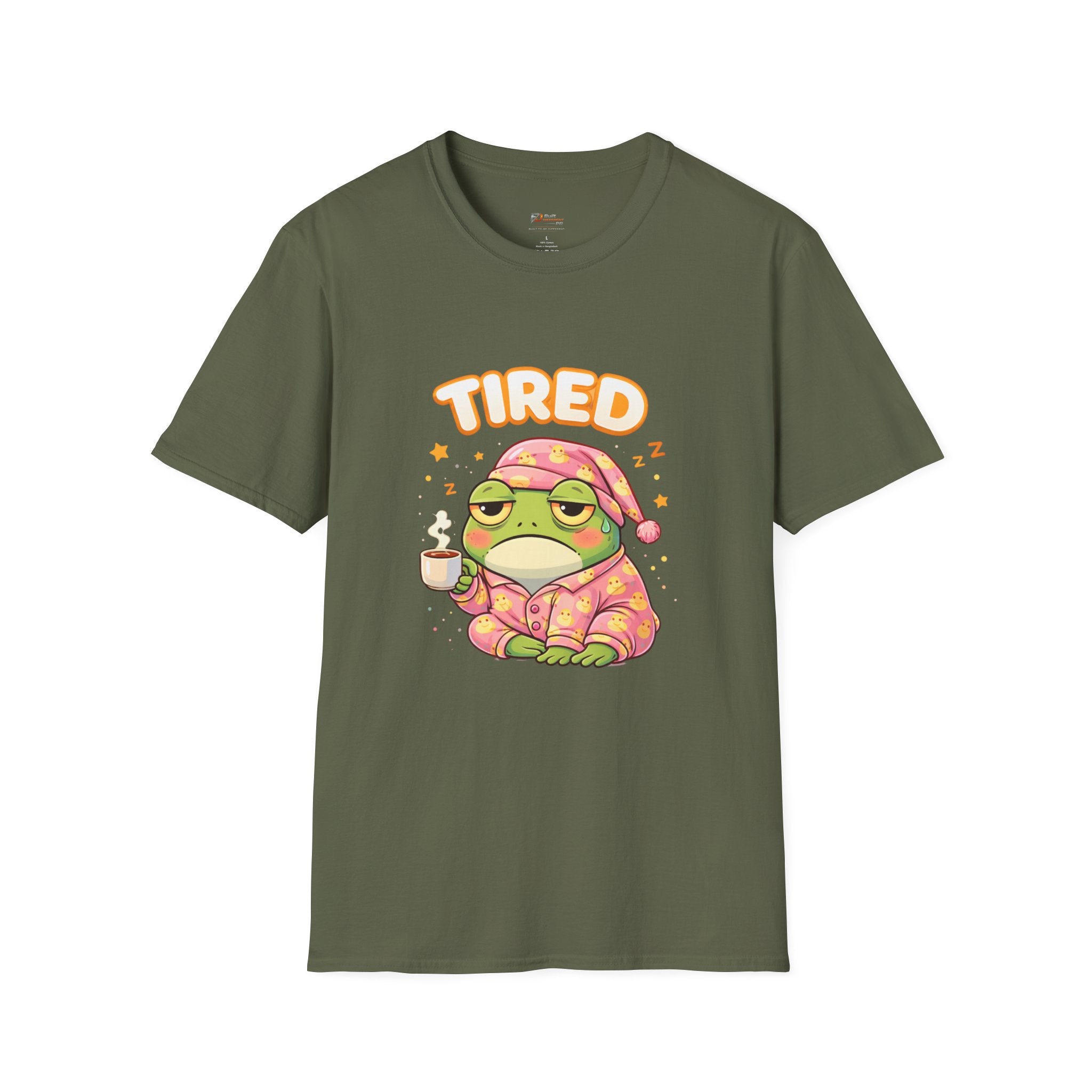 Tired Frog Pajama Frog T-Shirt | Sleepy Frog Graphic Tee