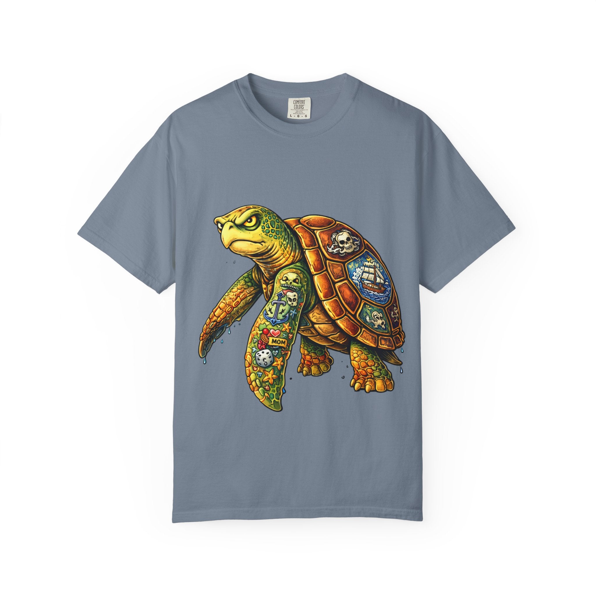 Patchwork Sea Turtle T-shirt | BuiltDifferent Mindset Tee-No Excuses