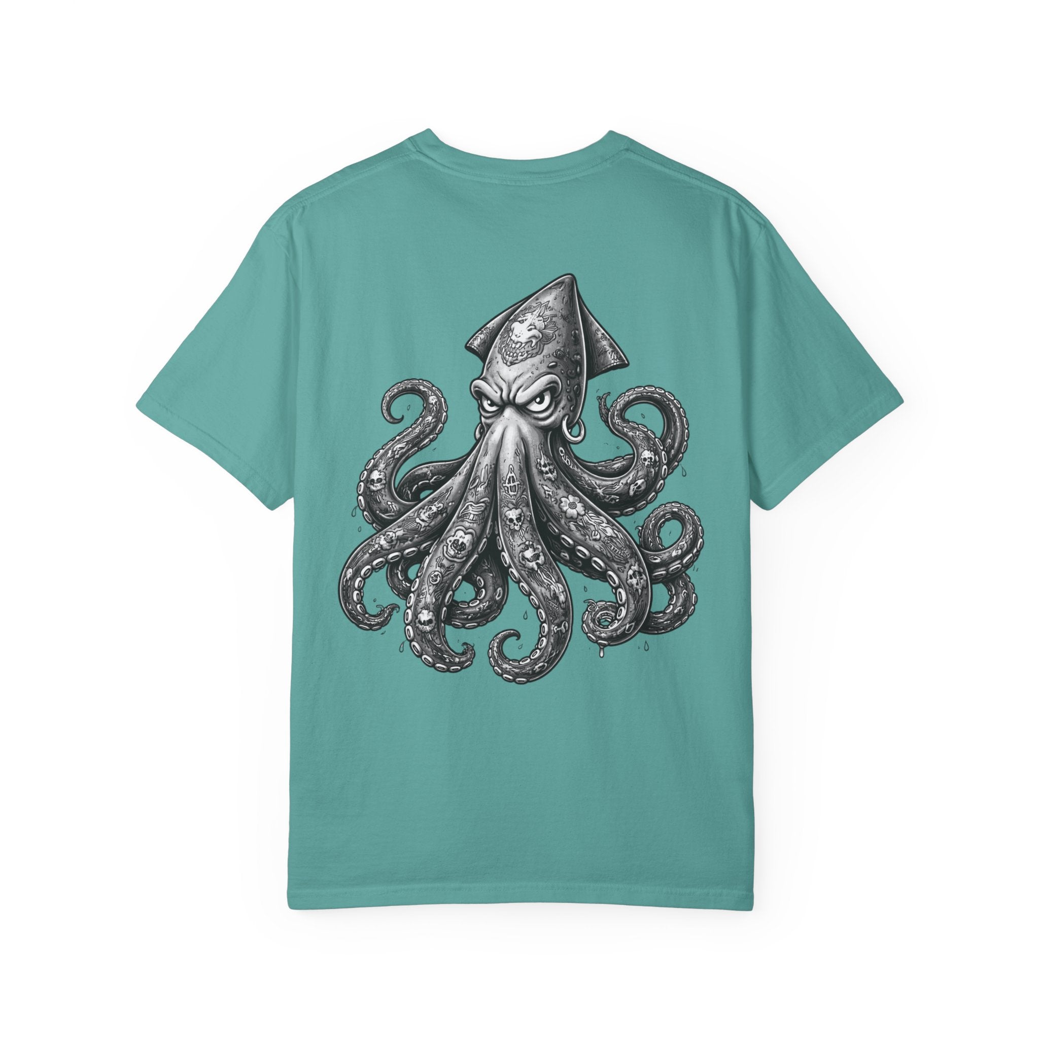 Angry Squid Illustration T-shirt | BuiltDifferent Mindset Tee-No Excuses