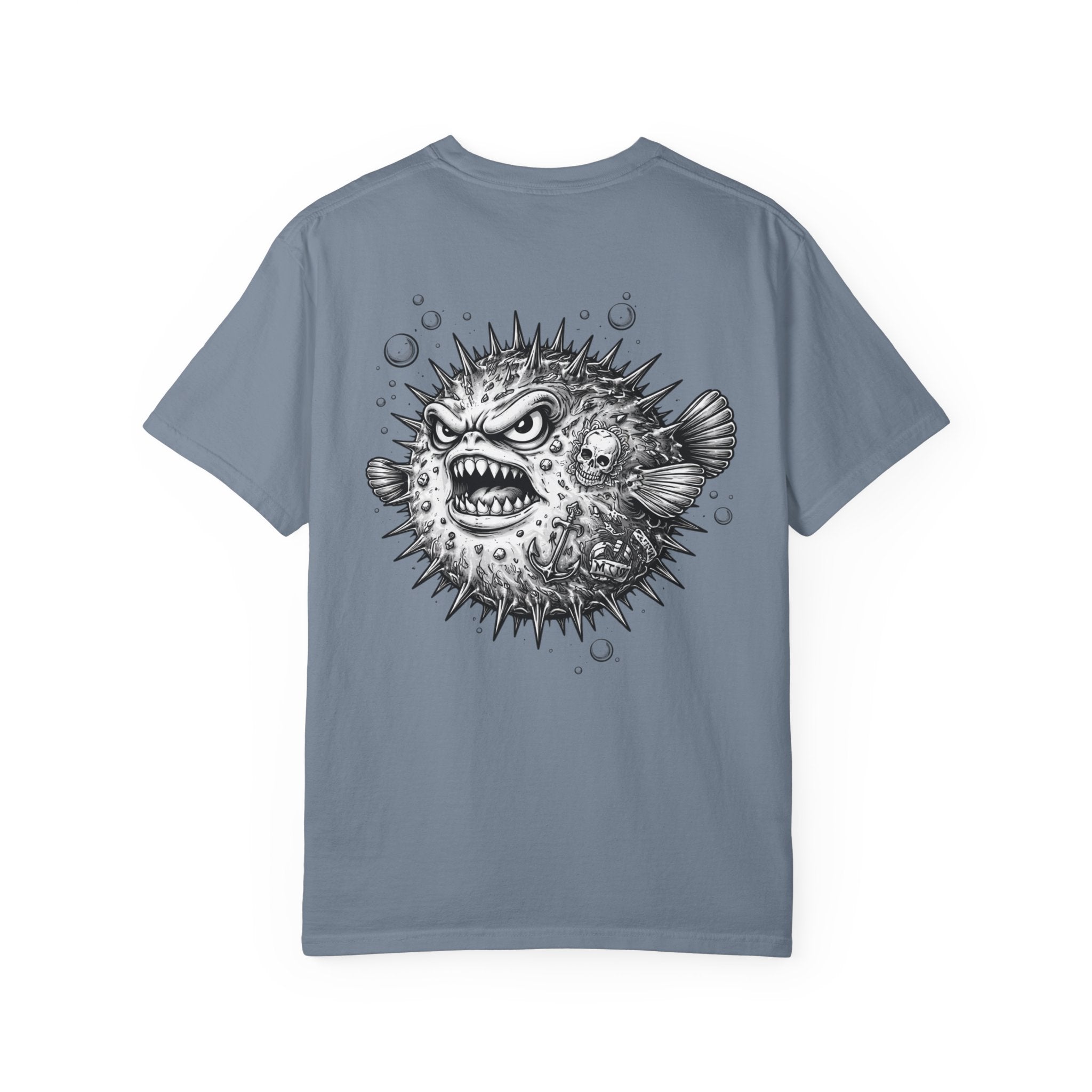 Angry Pufferfish Graphic T-Shirt | Puffer Fish Illustration