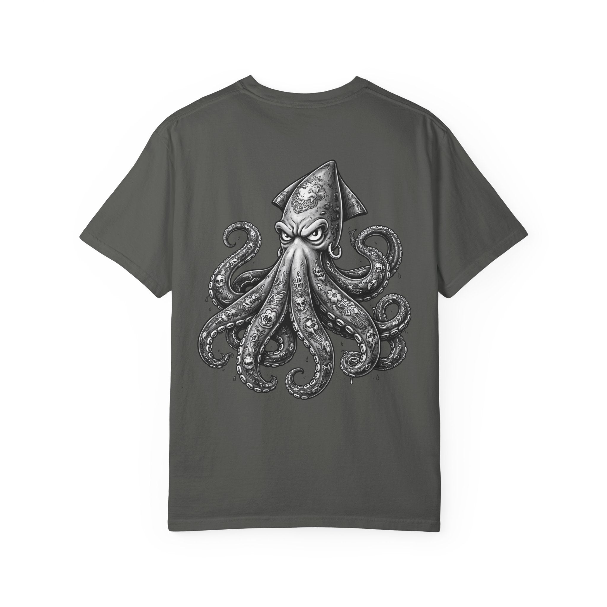 Angry Squid Illustration T-shirt | BuiltDifferent Mindset Tee-No Excuses