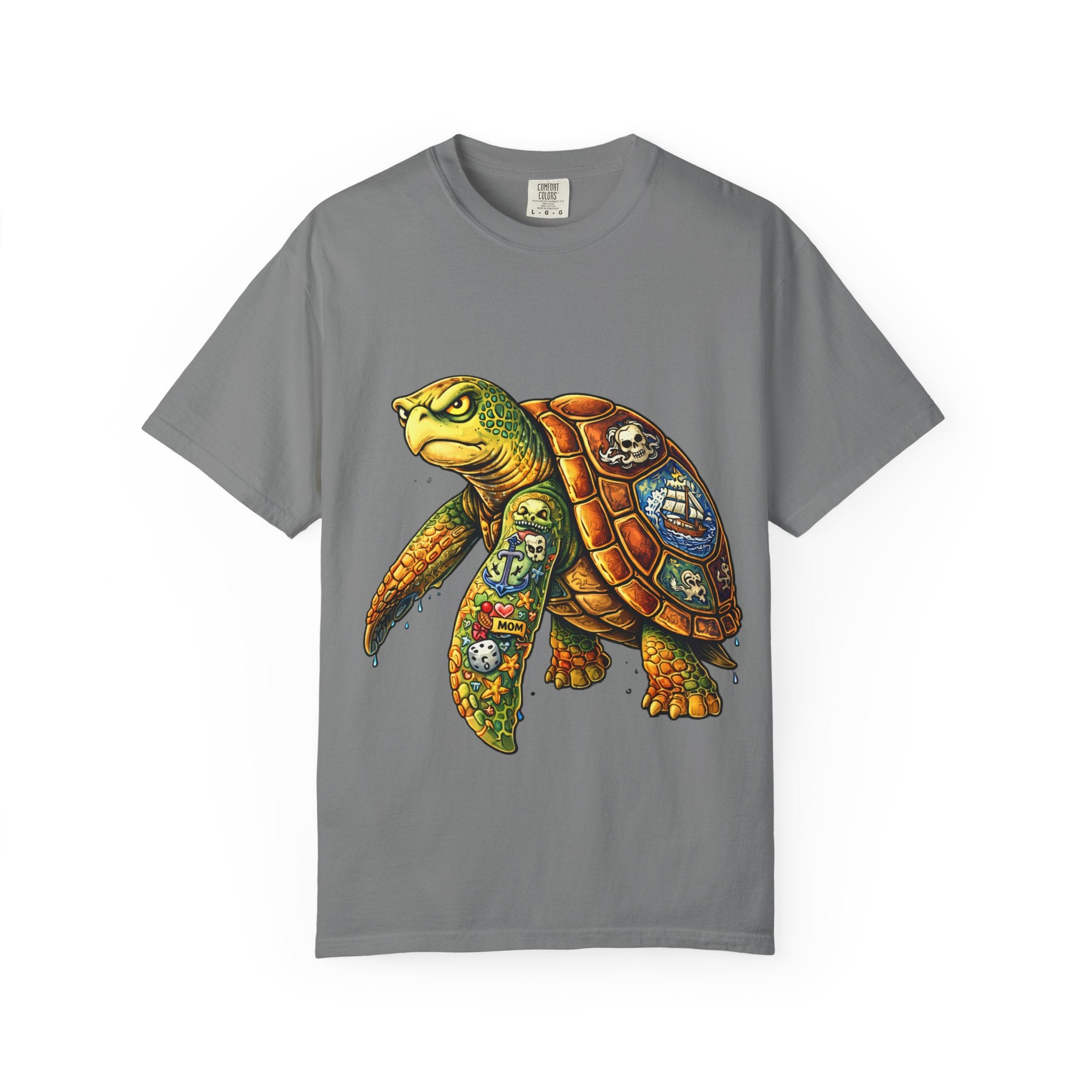 Patchwork Sea Turtle T-shirt | BuiltDifferent Mindset Tee-No Excuses