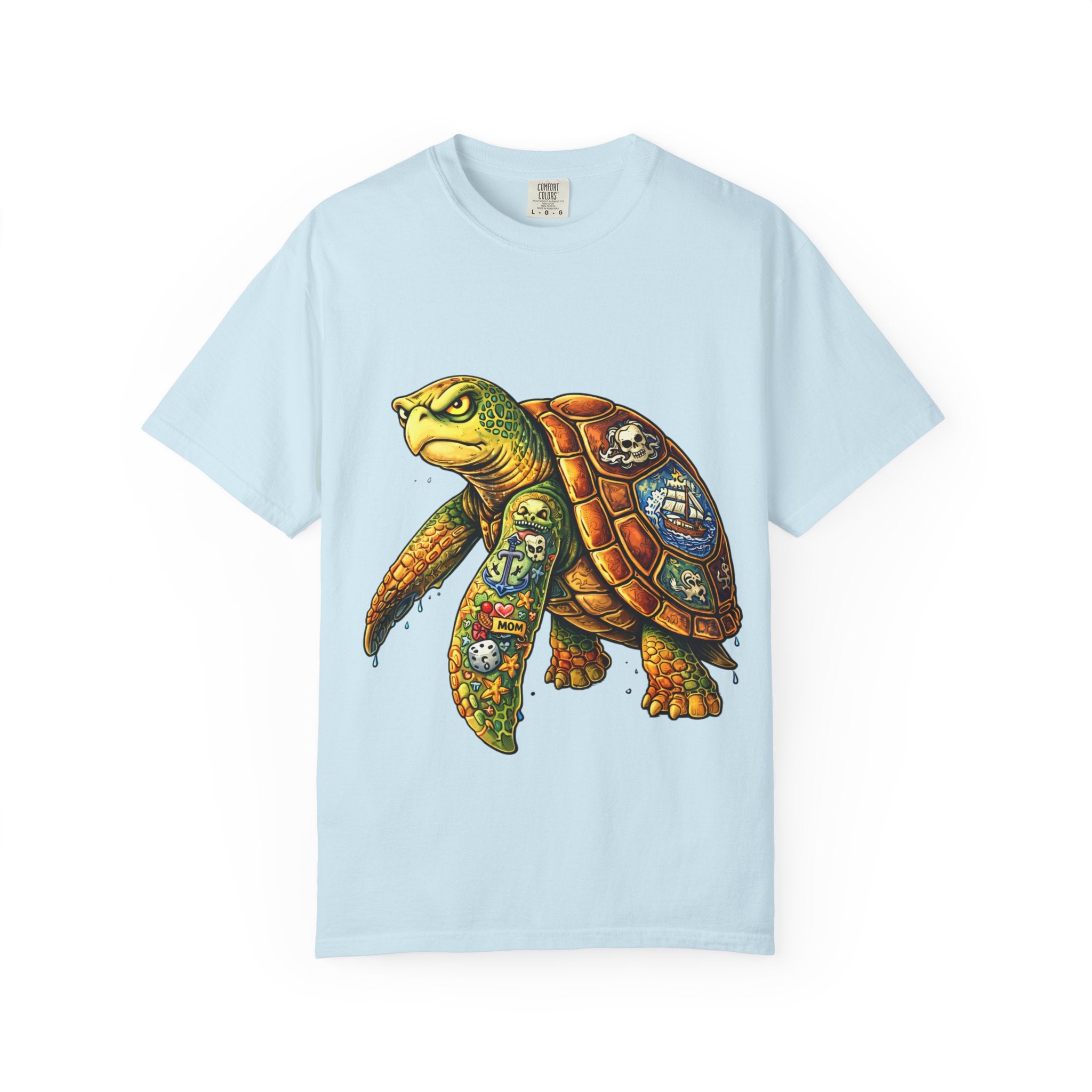 Patchwork Sea Turtle T-shirt | BuiltDifferent Mindset Tee-No Excuses