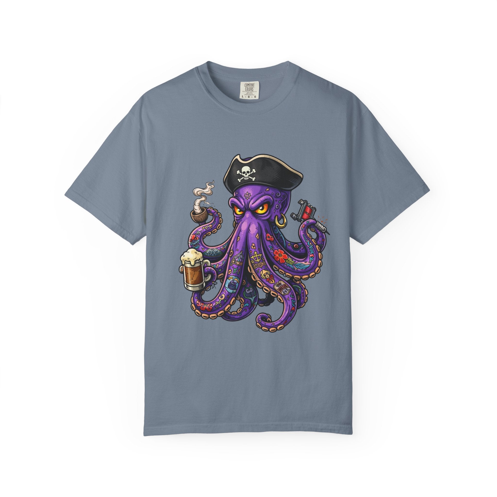 Pirate Octopus T-shirt | BuiltDifferent Mindset Tee-No Excuses
