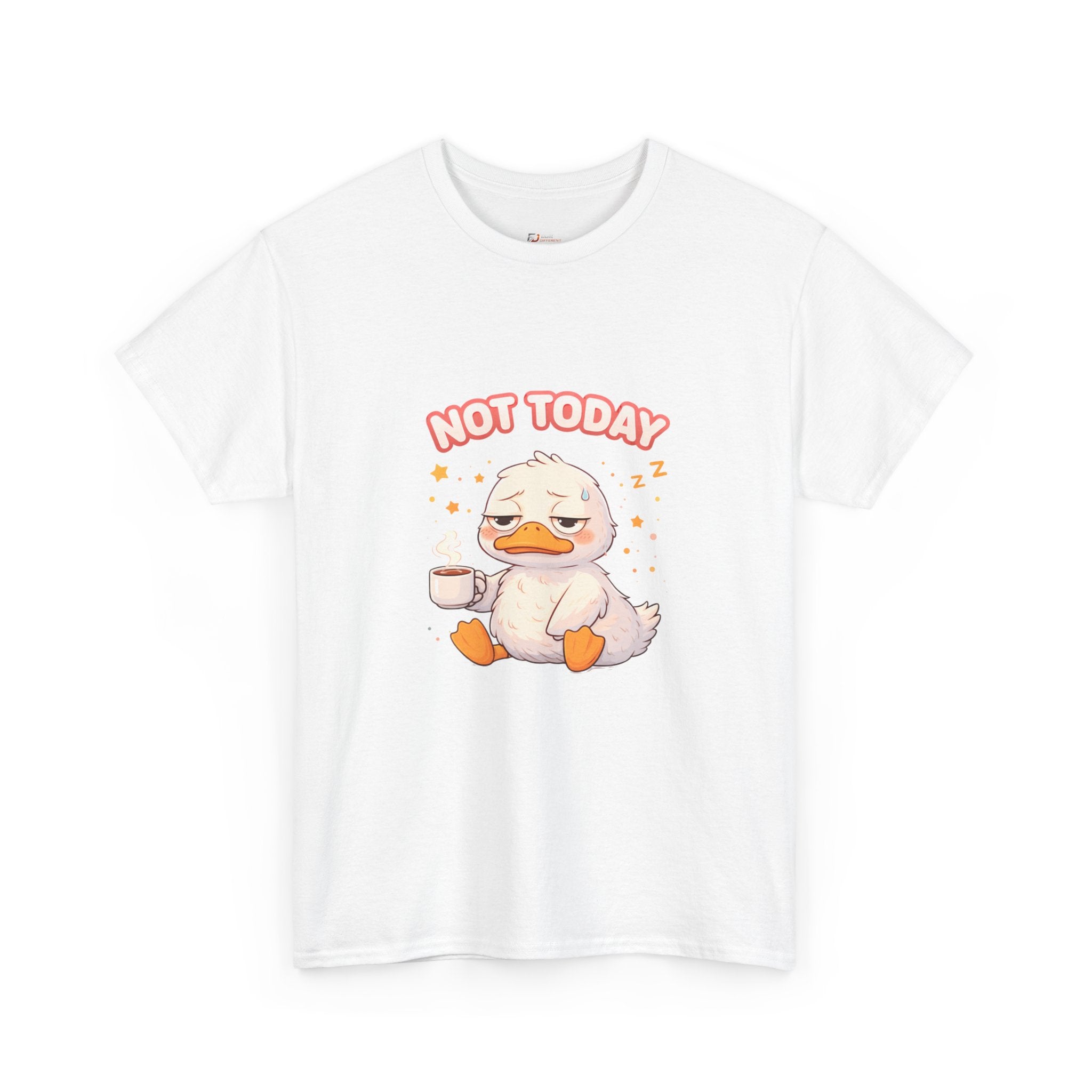 Not Today Duck Tee | Cute Lazy Duck with Coffee Shirt