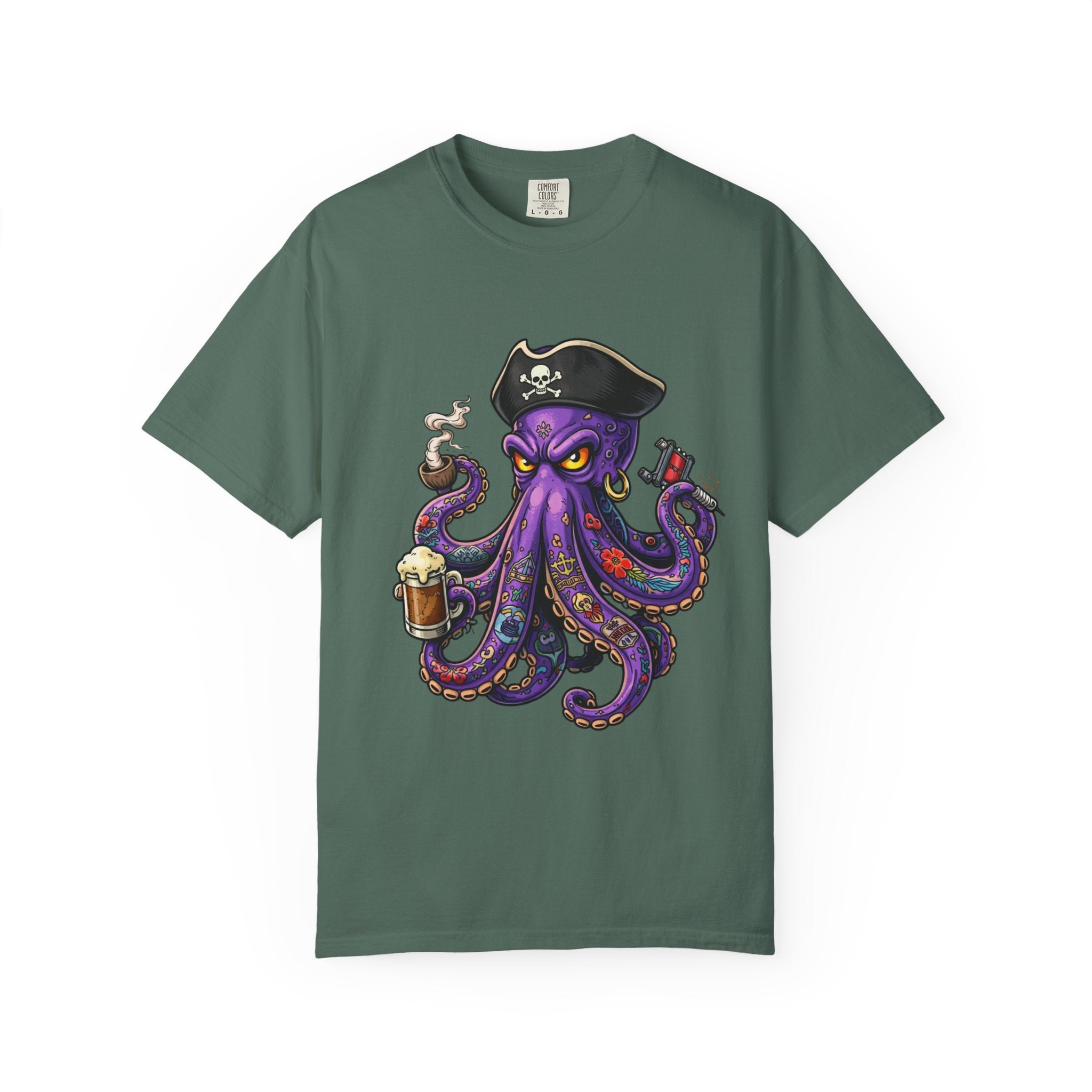 Pirate Octopus T-shirt | BuiltDifferent Mindset Tee-No Excuses