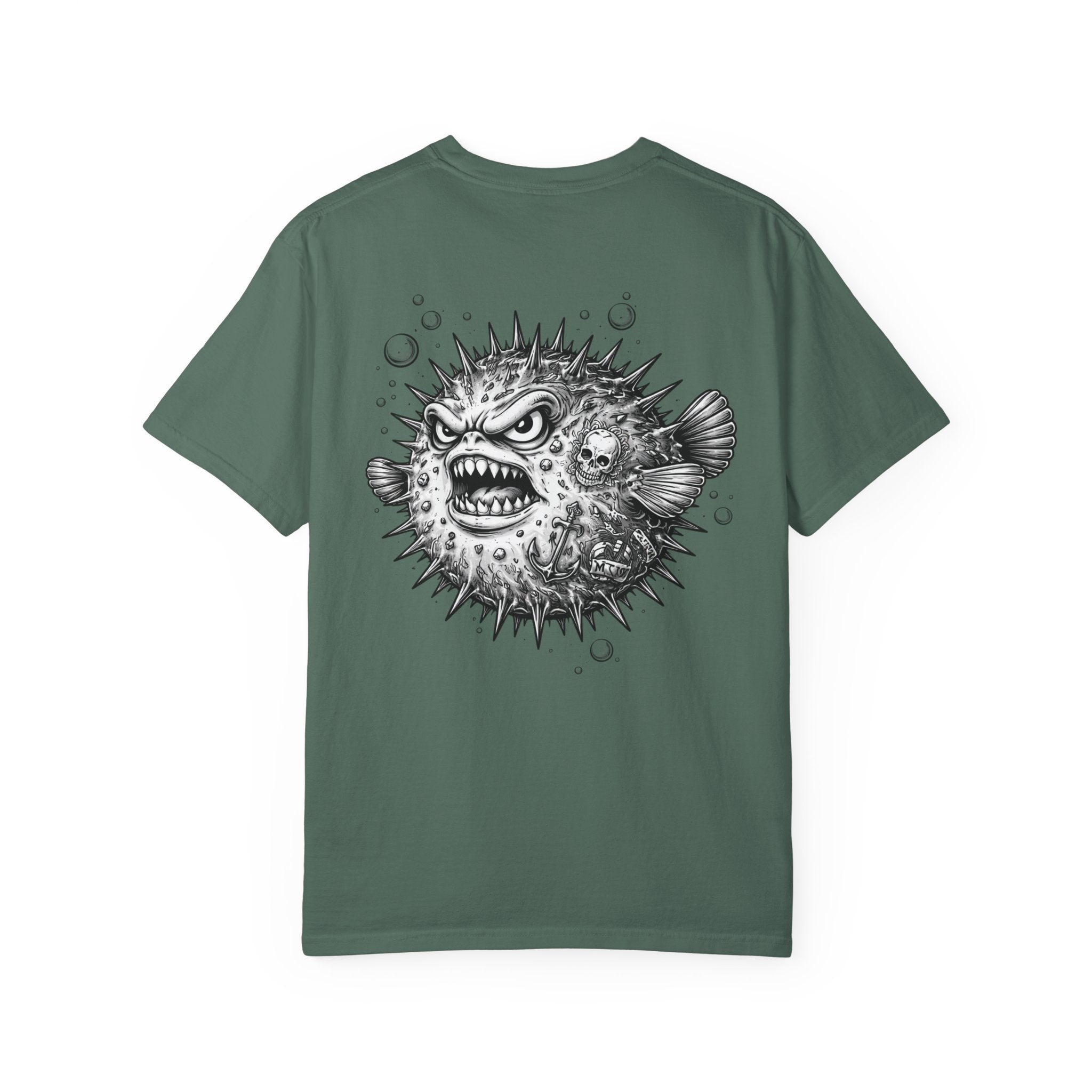 Angry Pufferfish Graphic T-Shirt | Puffer Fish Illustration
