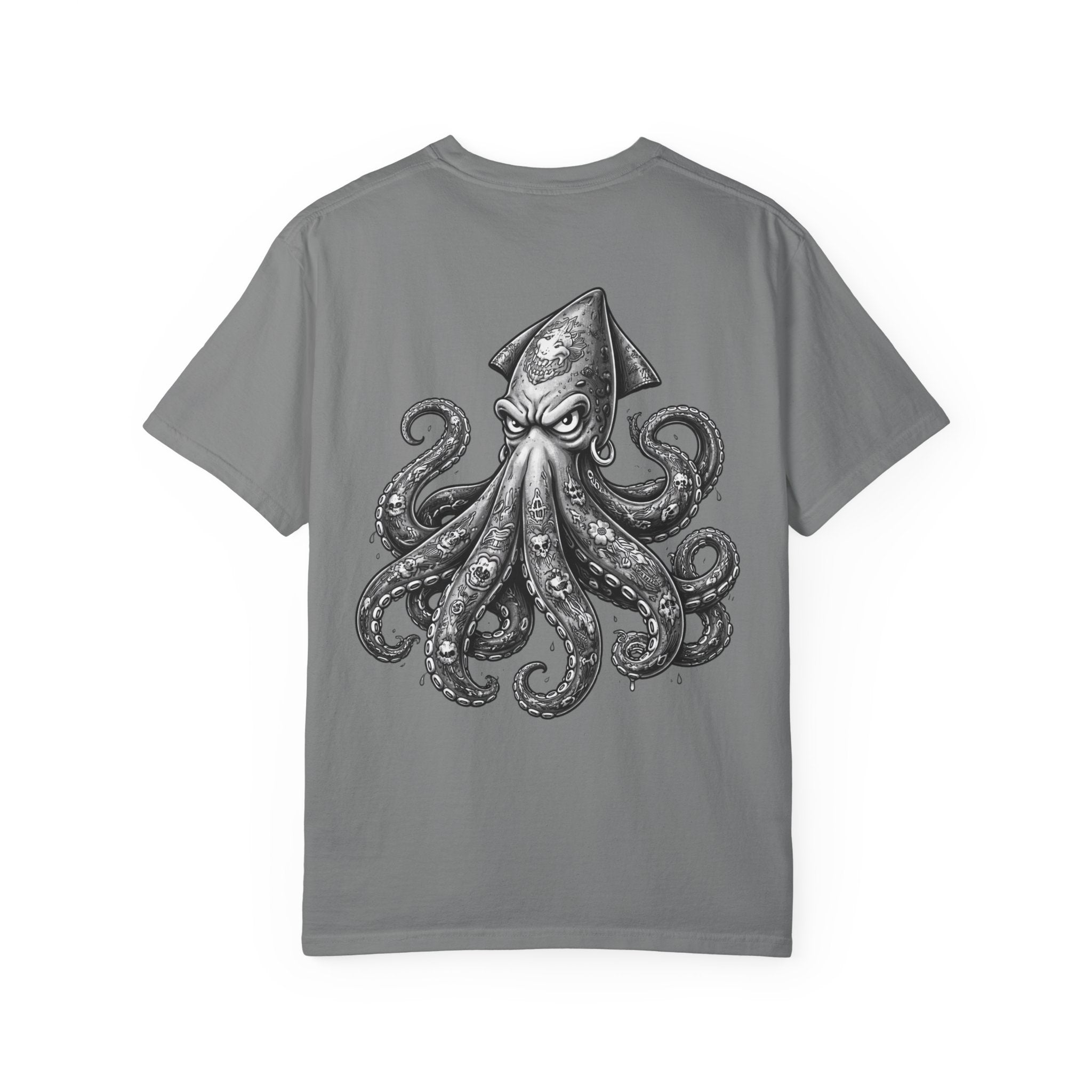 Angry Squid Illustration T-shirt | BuiltDifferent Mindset Tee-No Excuses
