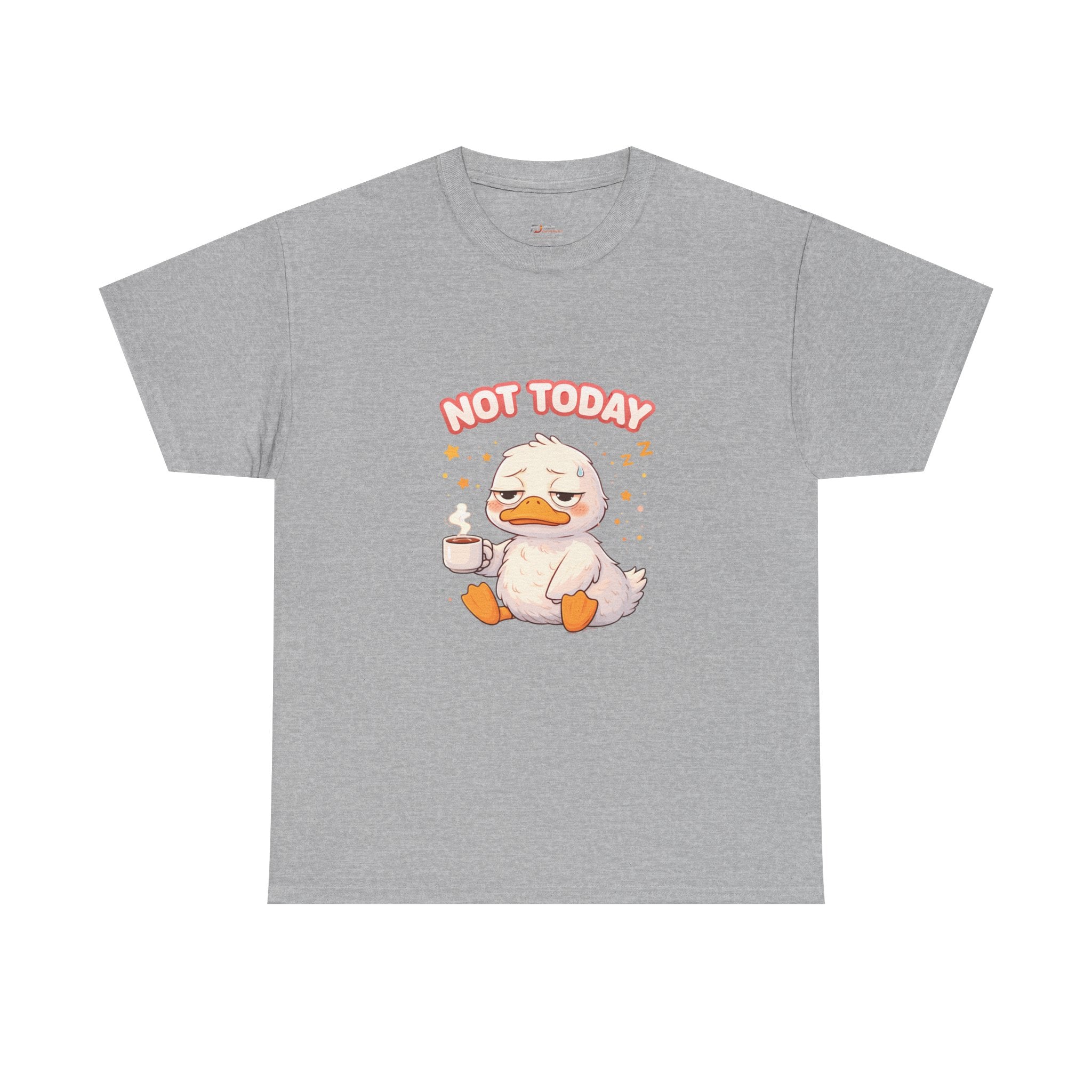 Not Today Duck Tee | Cute Lazy Duck with Coffee Shirt