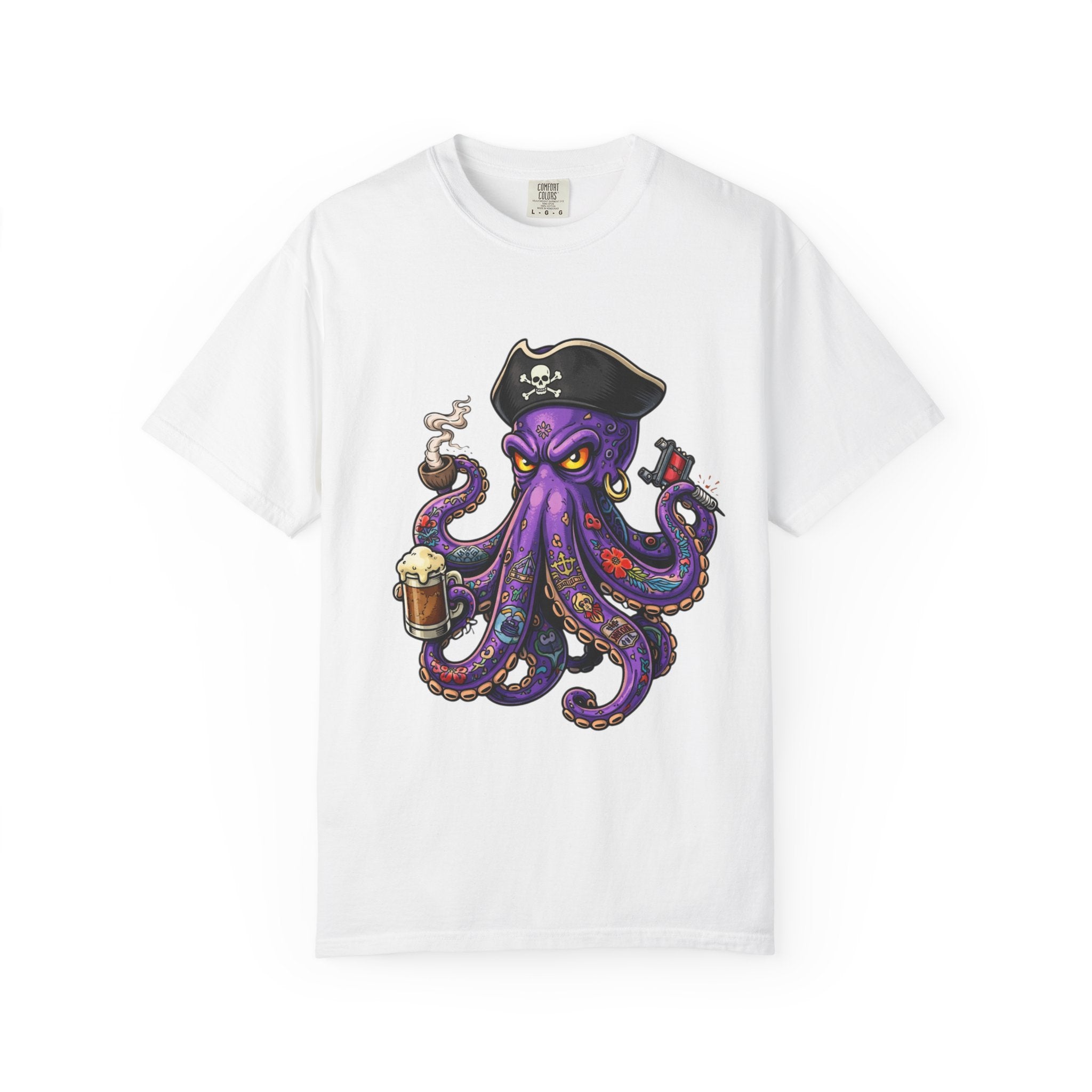 Pirate Octopus T-shirt | BuiltDifferent Mindset Tee-No Excuses