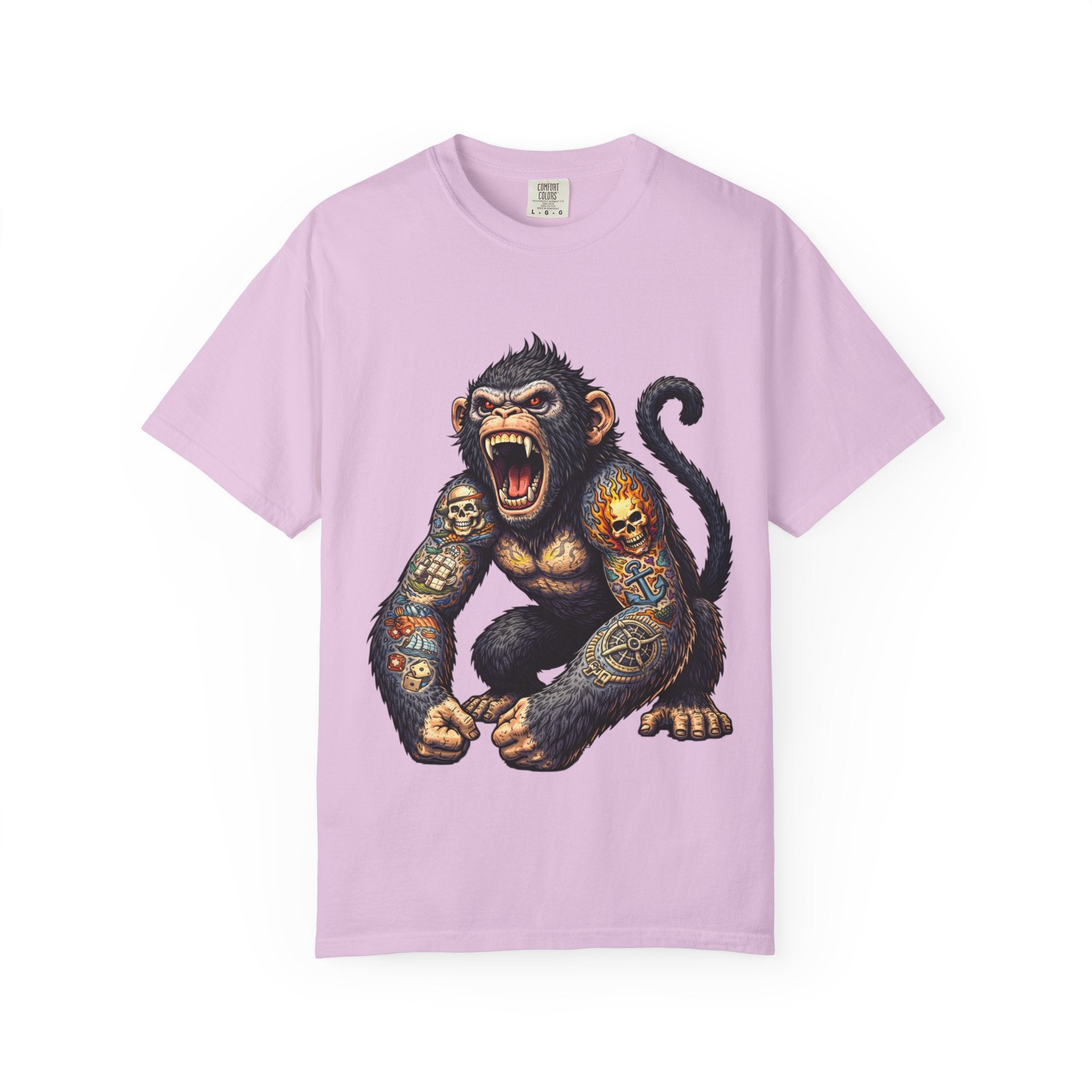 Tattooed Angry Monkey T-shirt | BuiltDifferent Mindset Tee-No Excuses