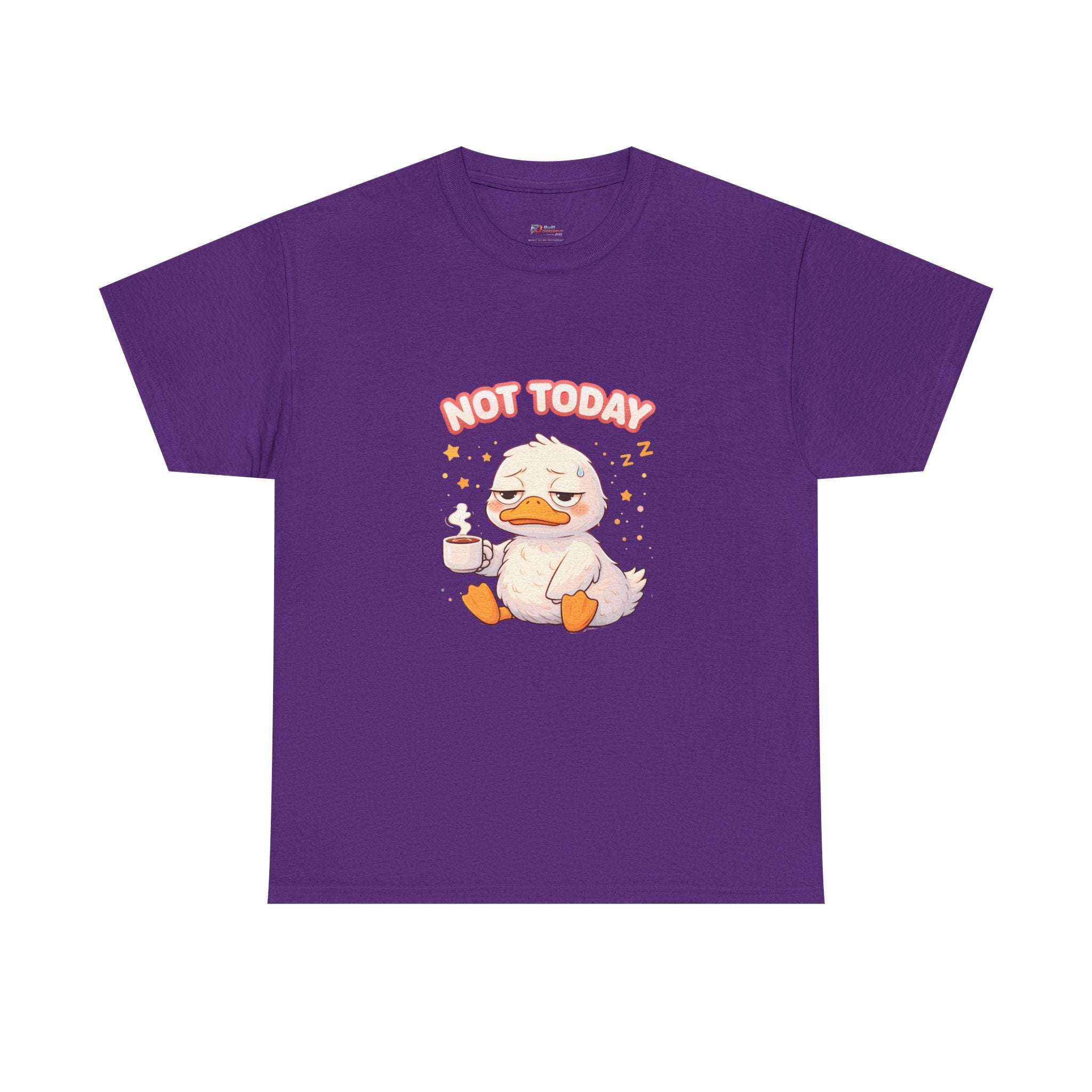 Not Today Duck Tee | Cute Lazy Duck with Coffee Shirt