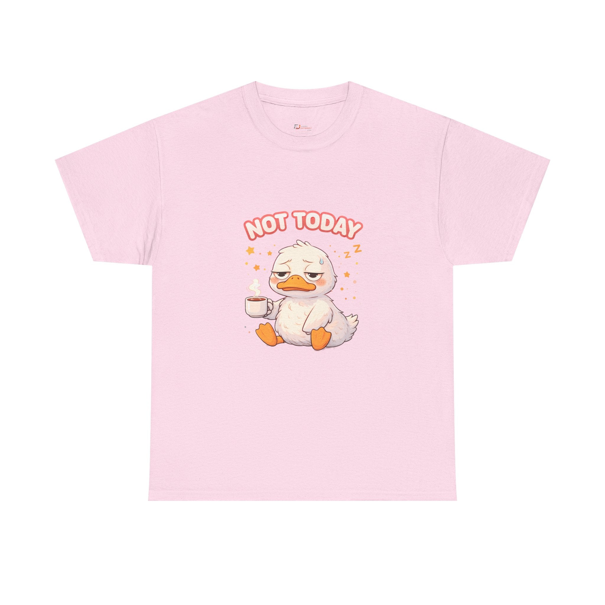 Not Today Duck Tee | Cute Lazy Duck with Coffee Shirt