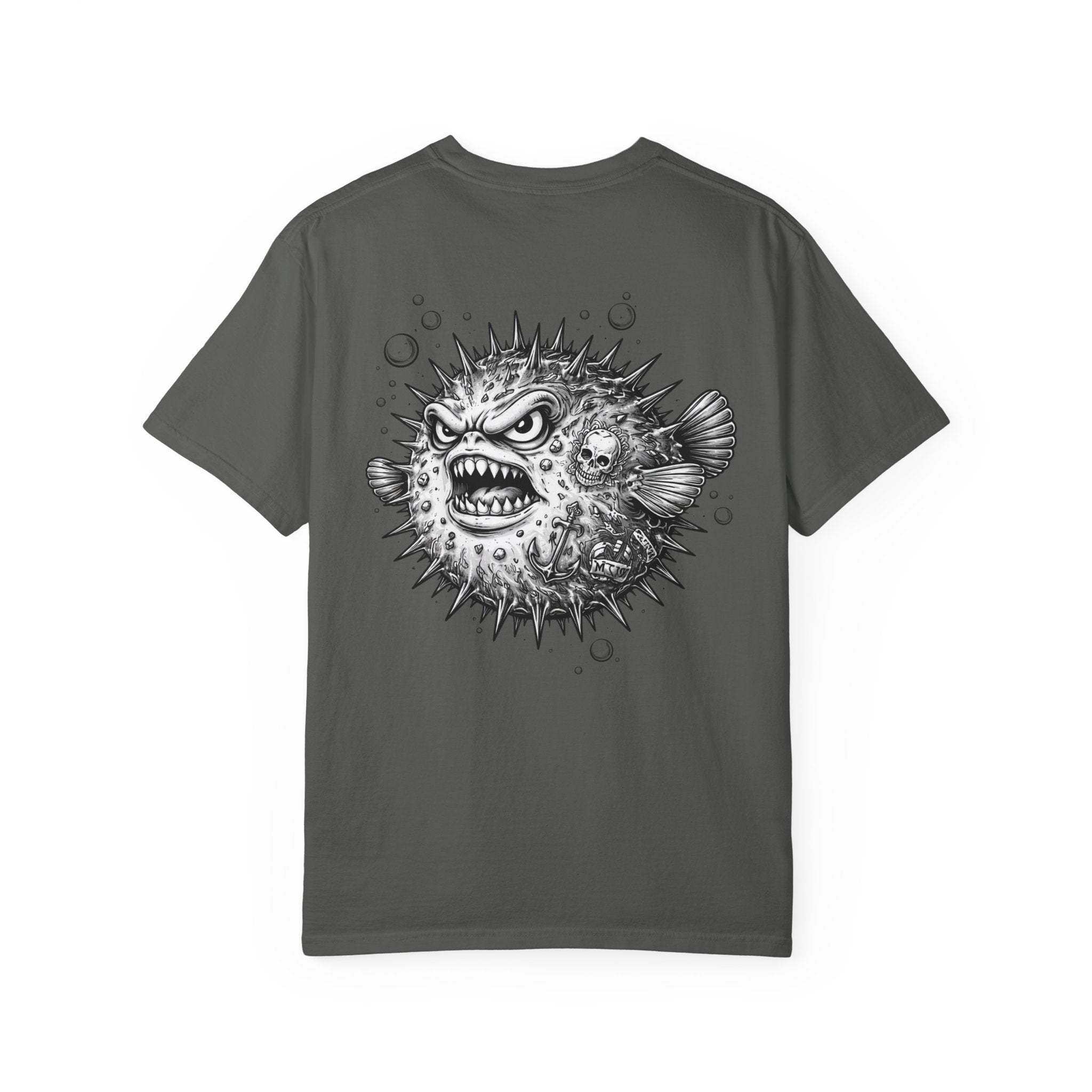 Angry Pufferfish Graphic T-Shirt | Puffer Fish Illustration