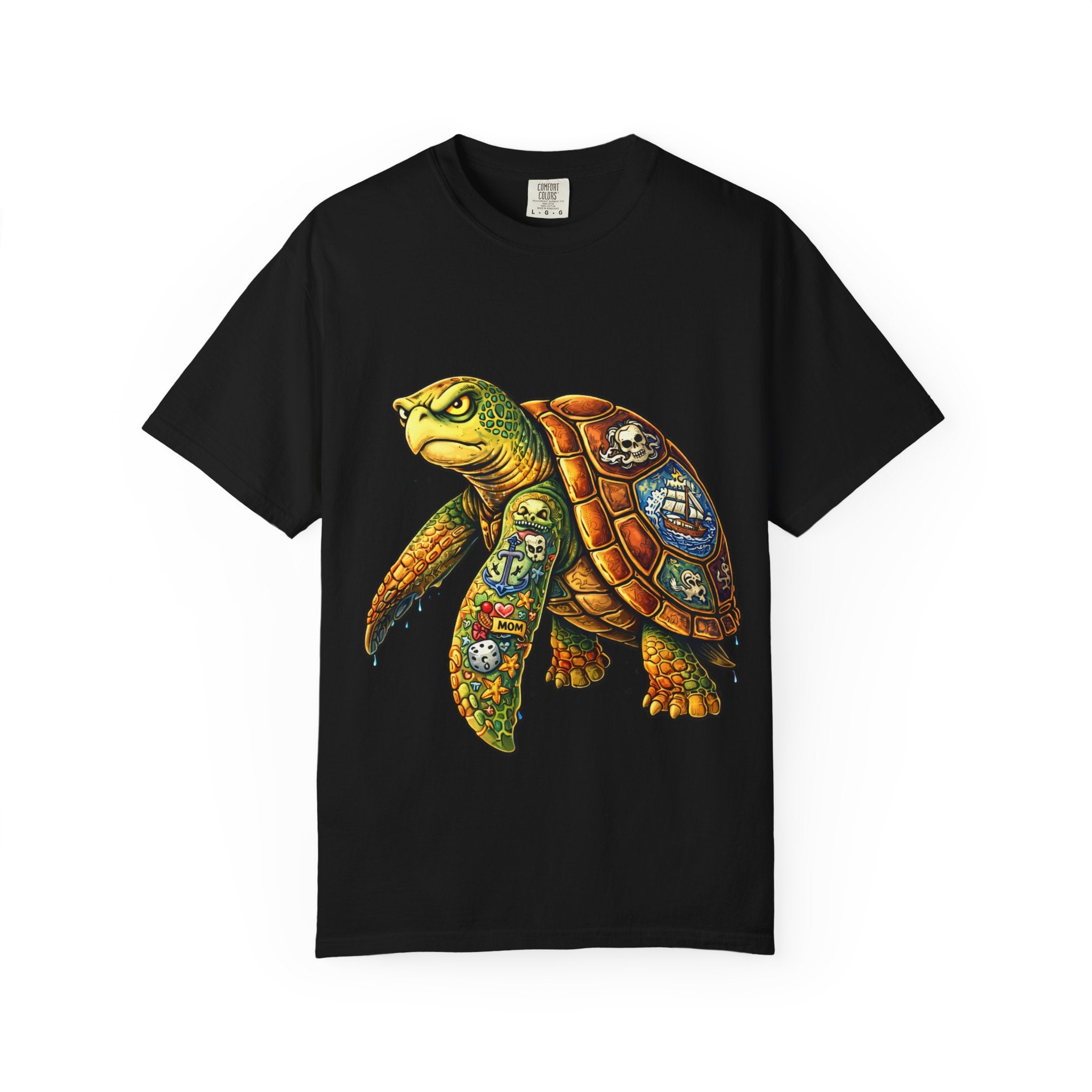 Patchwork Sea Turtle T-shirt | BuiltDifferent Mindset Tee-No Excuses