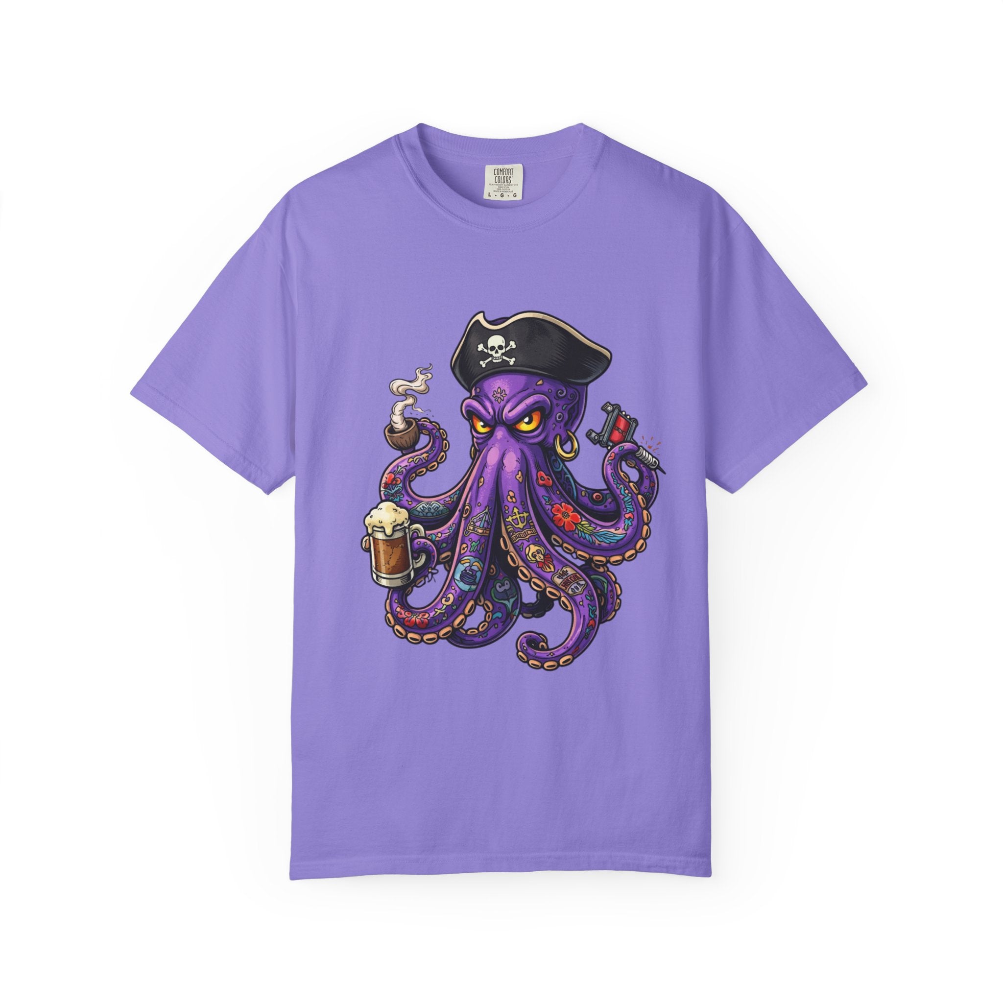 Pirate Octopus T-shirt | BuiltDifferent Mindset Tee-No Excuses