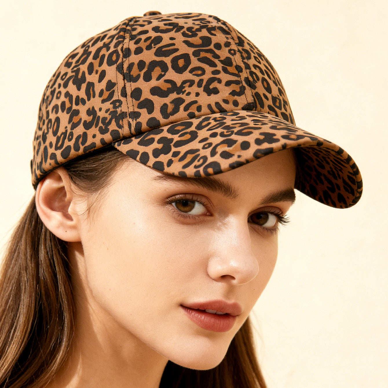 Cross-border European And American Trendy Fashion Full-pattern Leopard-print Baseball Cap, Girlie Style Streetwear, Versatile For All Occasions, Suitable For Outdoor Wear.