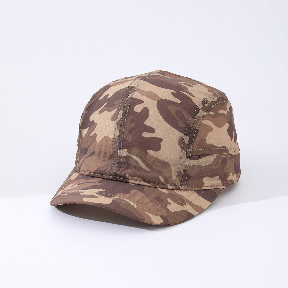 Camouflage Light Board Waterproof Side-opening Thin Model Breathable Simple And Fashionable Short-brim Baseball Cap Suitable For Going Out For Travel Or Hiking
