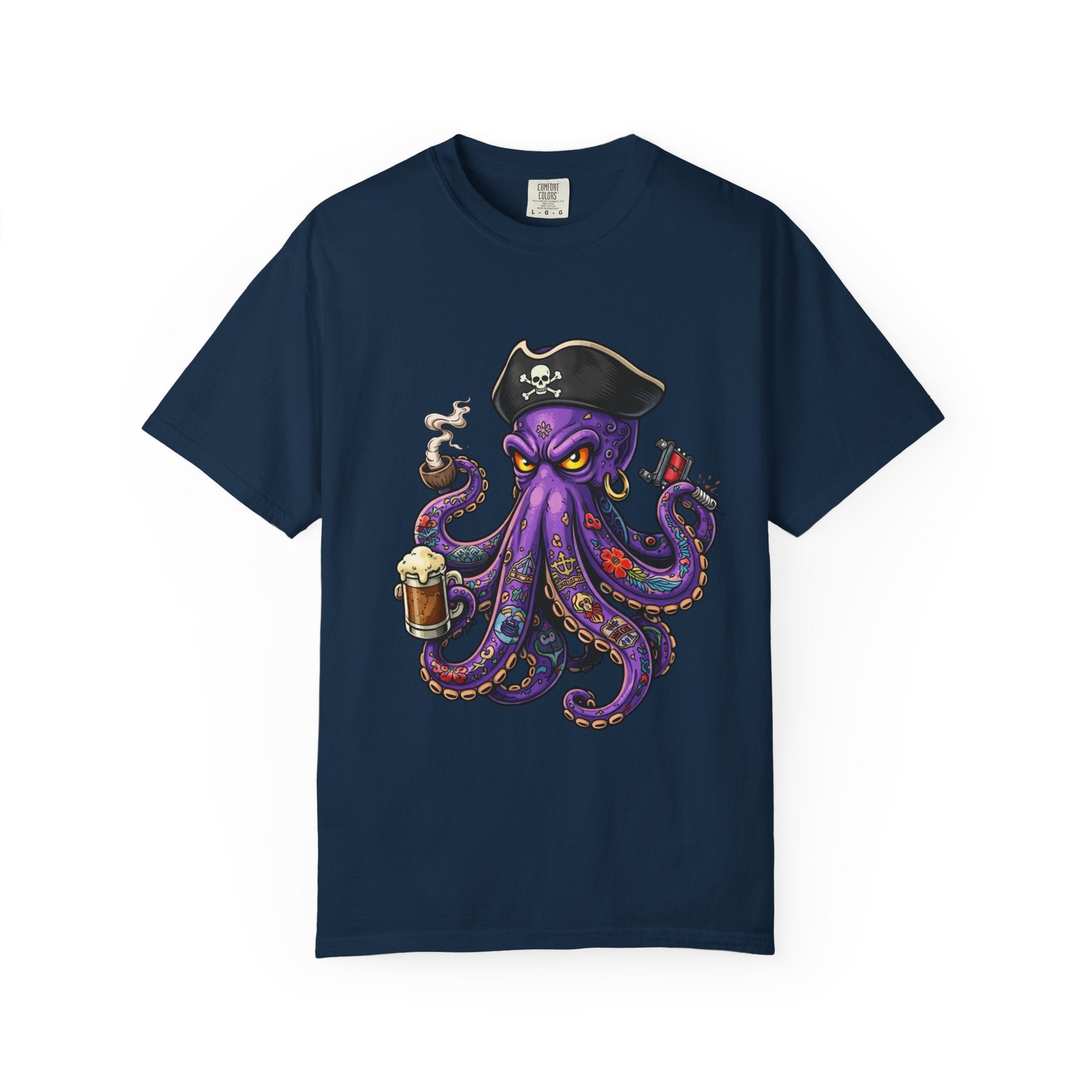 Pirate Octopus T-shirt | BuiltDifferent Mindset Tee-No Excuses