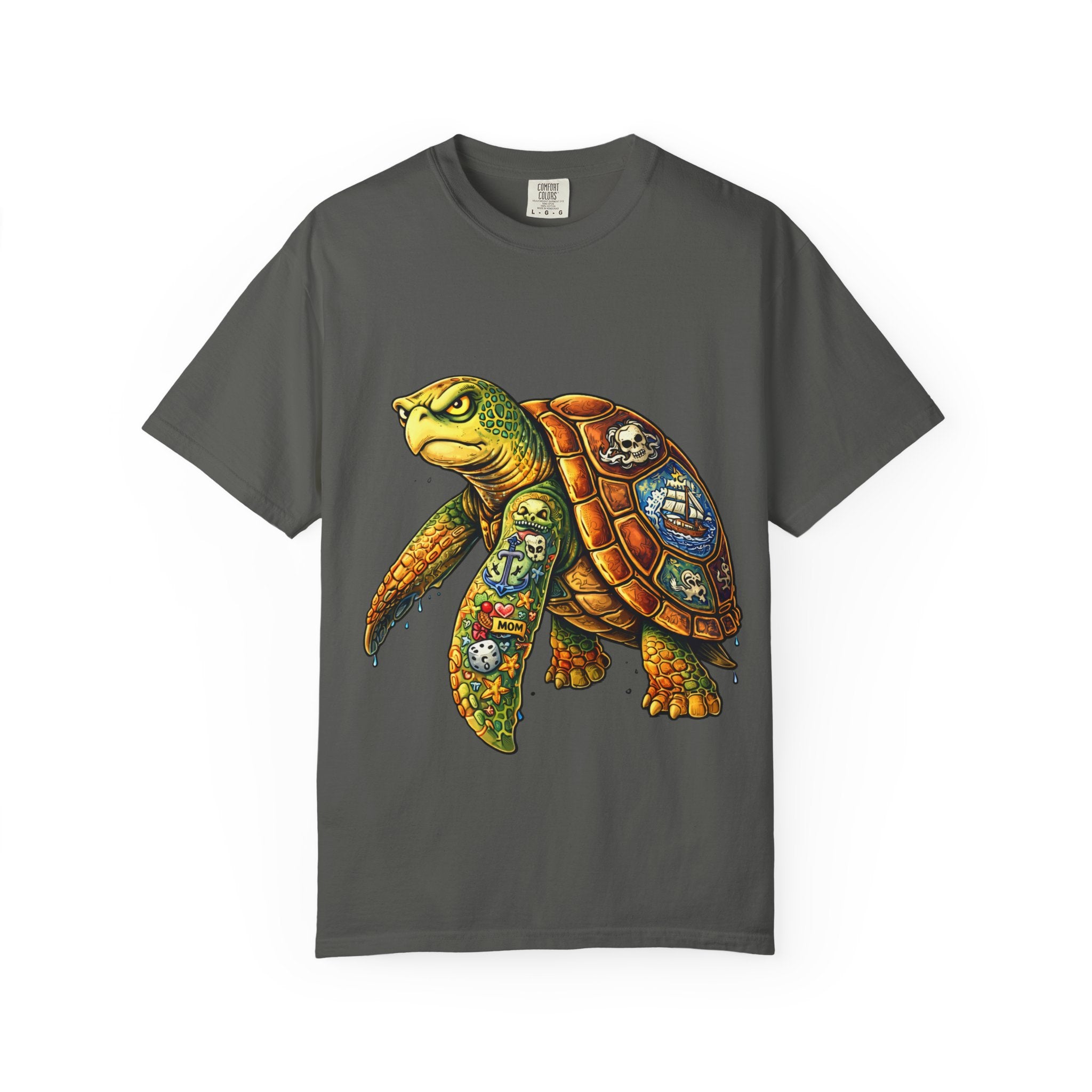 Patchwork Sea Turtle T-shirt | BuiltDifferent Mindset Tee-No Excuses