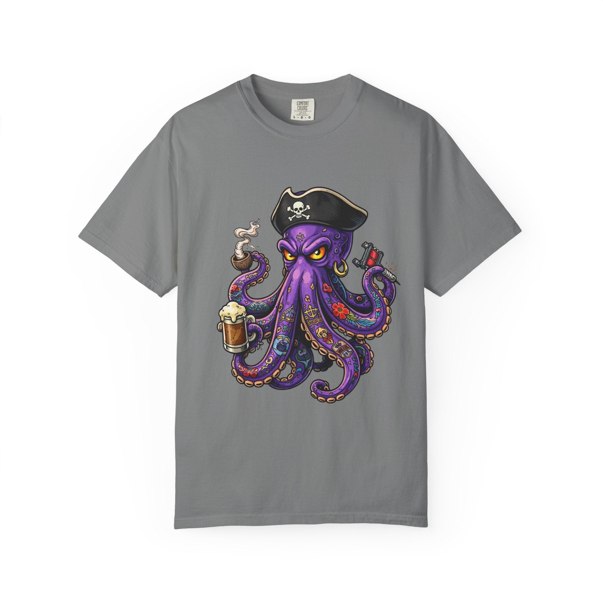 Pirate Octopus T-shirt | BuiltDifferent Mindset Tee-No Excuses