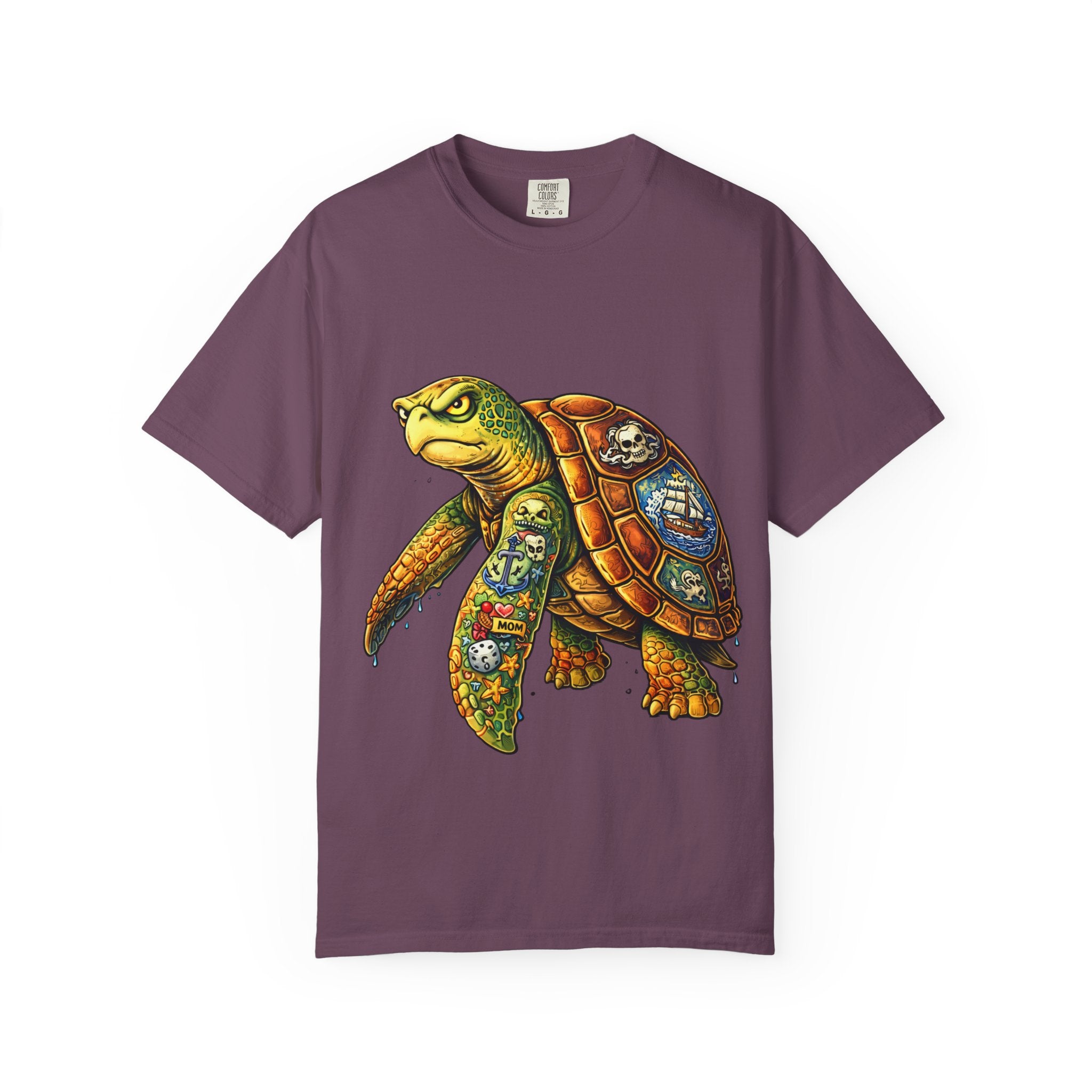 Patchwork Sea Turtle T-shirt | BuiltDifferent Mindset Tee-No Excuses