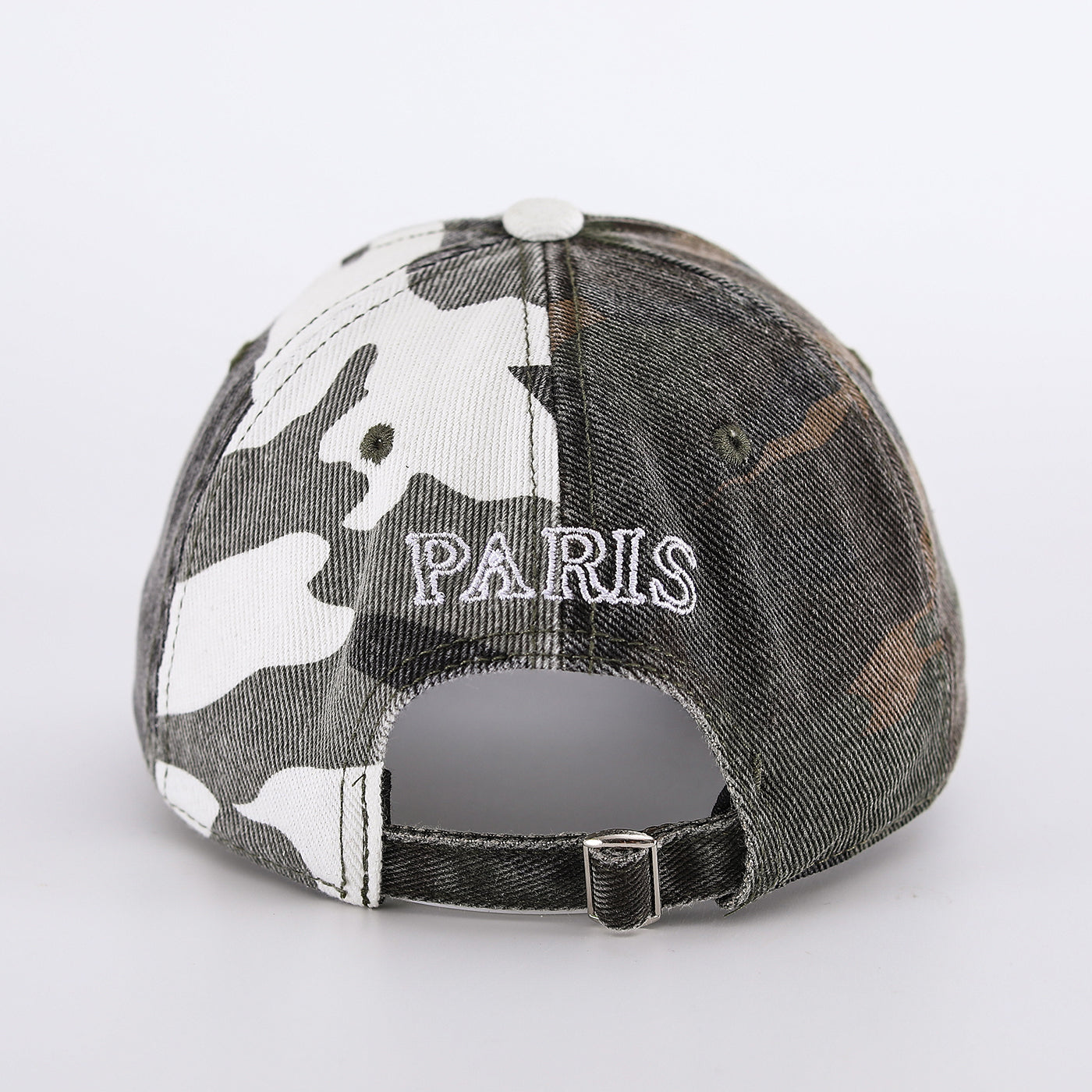 Multi-color Camouflage Embroidered Letters Beveled And Patched Distressed Washed Vintage Trend Baseball Cap Suitable For Street Shopping And Dates