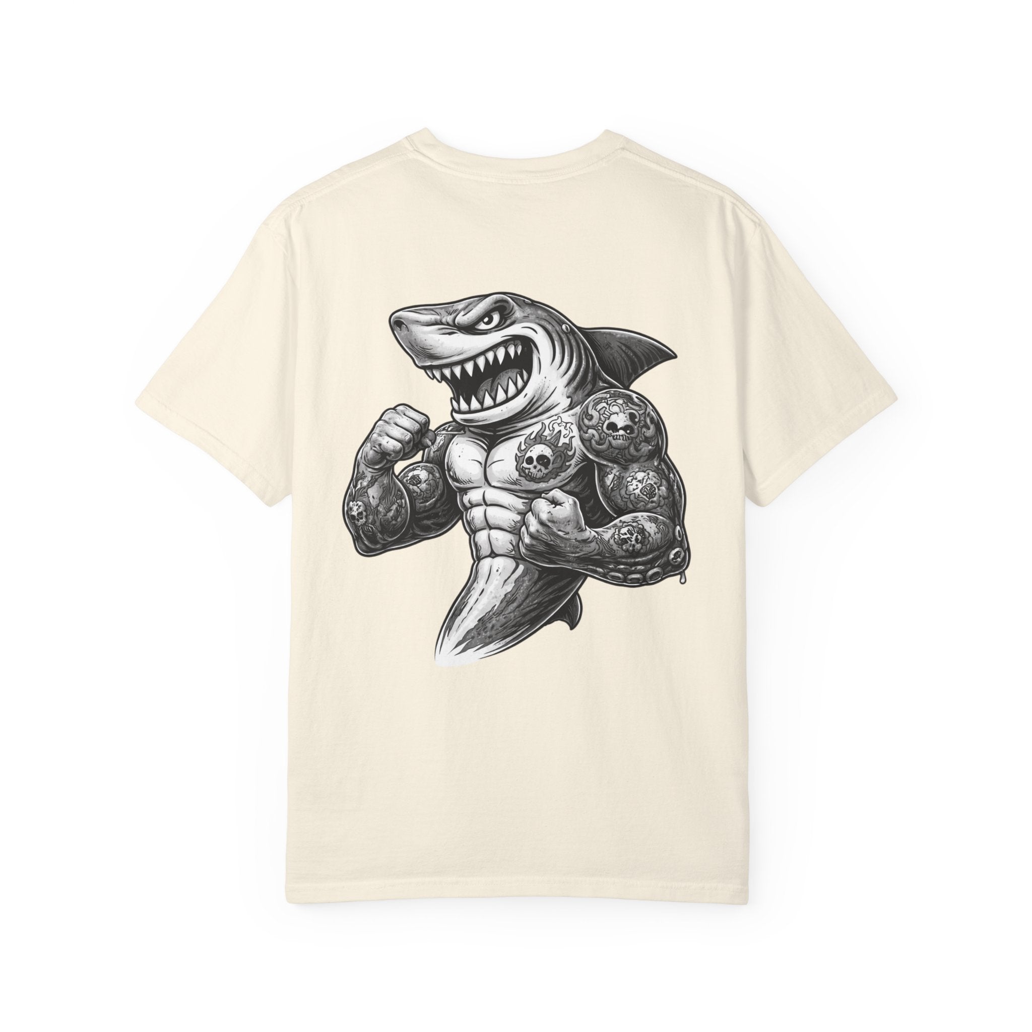 Muscular Shark Graphic T-shirt | BuiltDifferent Mindset Tee-No Excuses