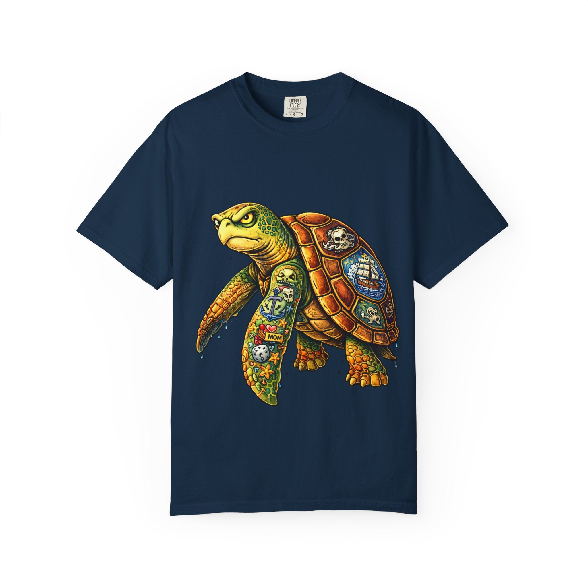 Patchwork Sea Turtle T-shirt | BuiltDifferent Mindset Tee-No Excuses