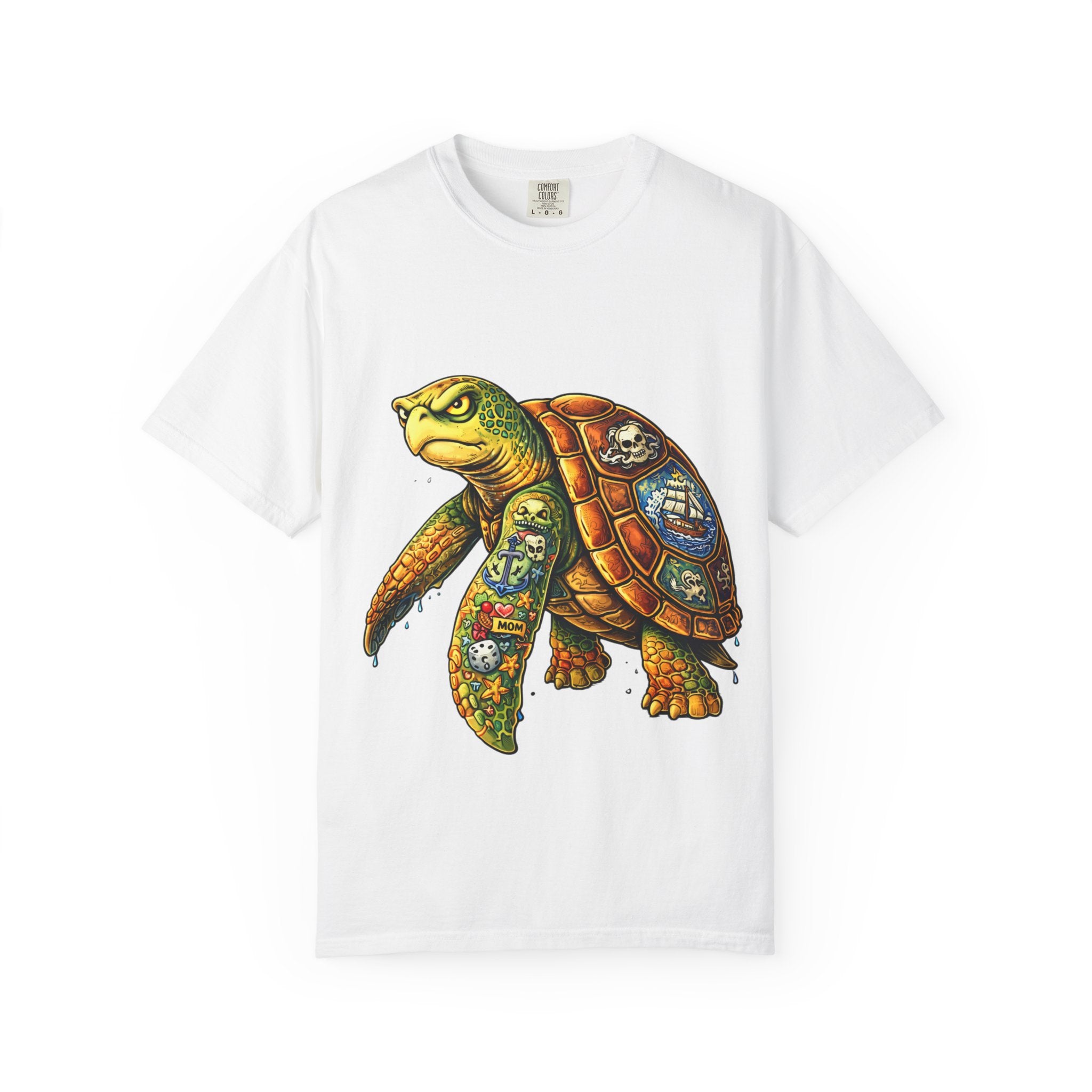 Patchwork Sea Turtle T-shirt | BuiltDifferent Mindset Tee-No Excuses
