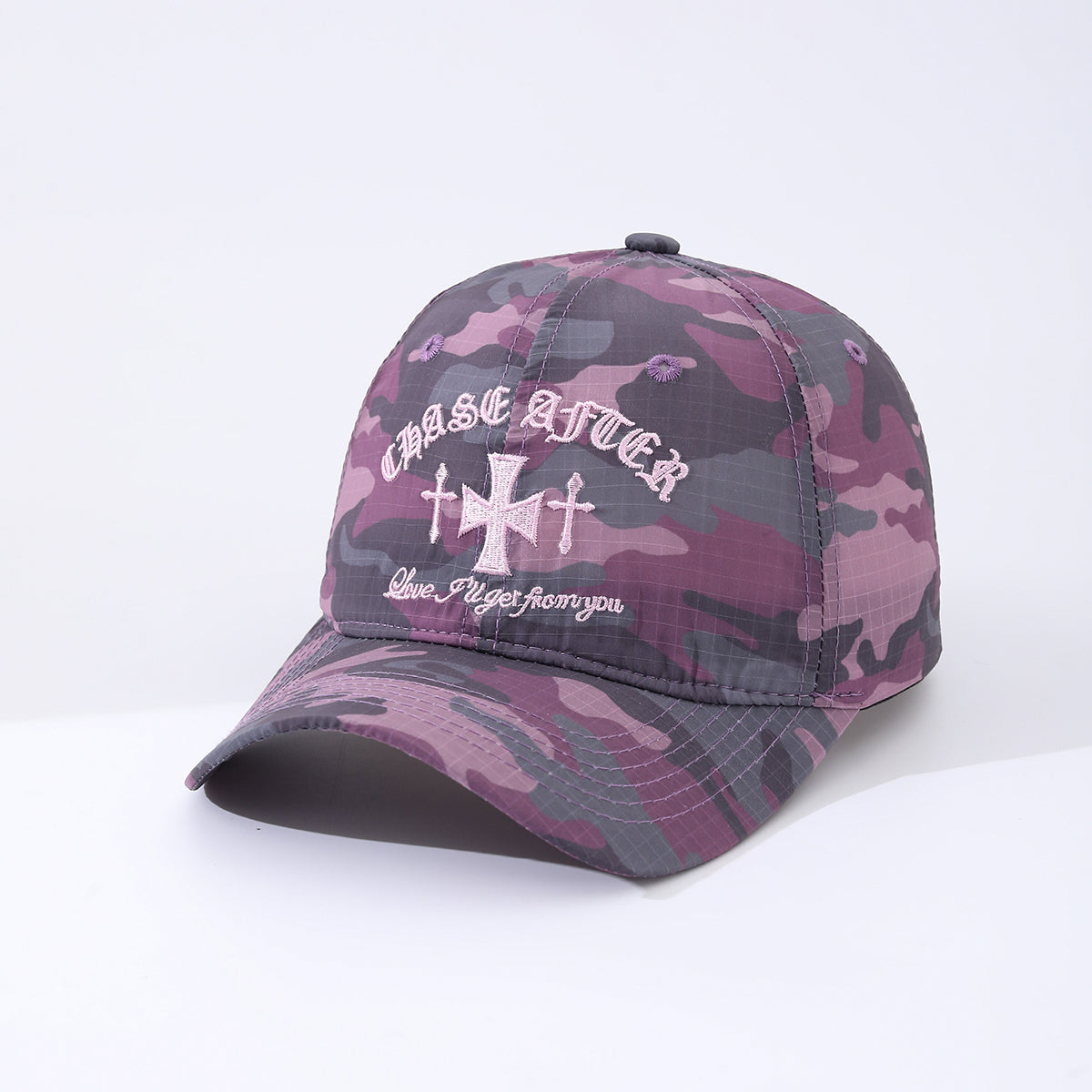 Unisex Color-matched Camouflage Embroidered Cross-shaped Quick-drying Adjustable Classic Fashion Baseball Cap Suitable For Outdoor Jungle Trips And Sports Activities