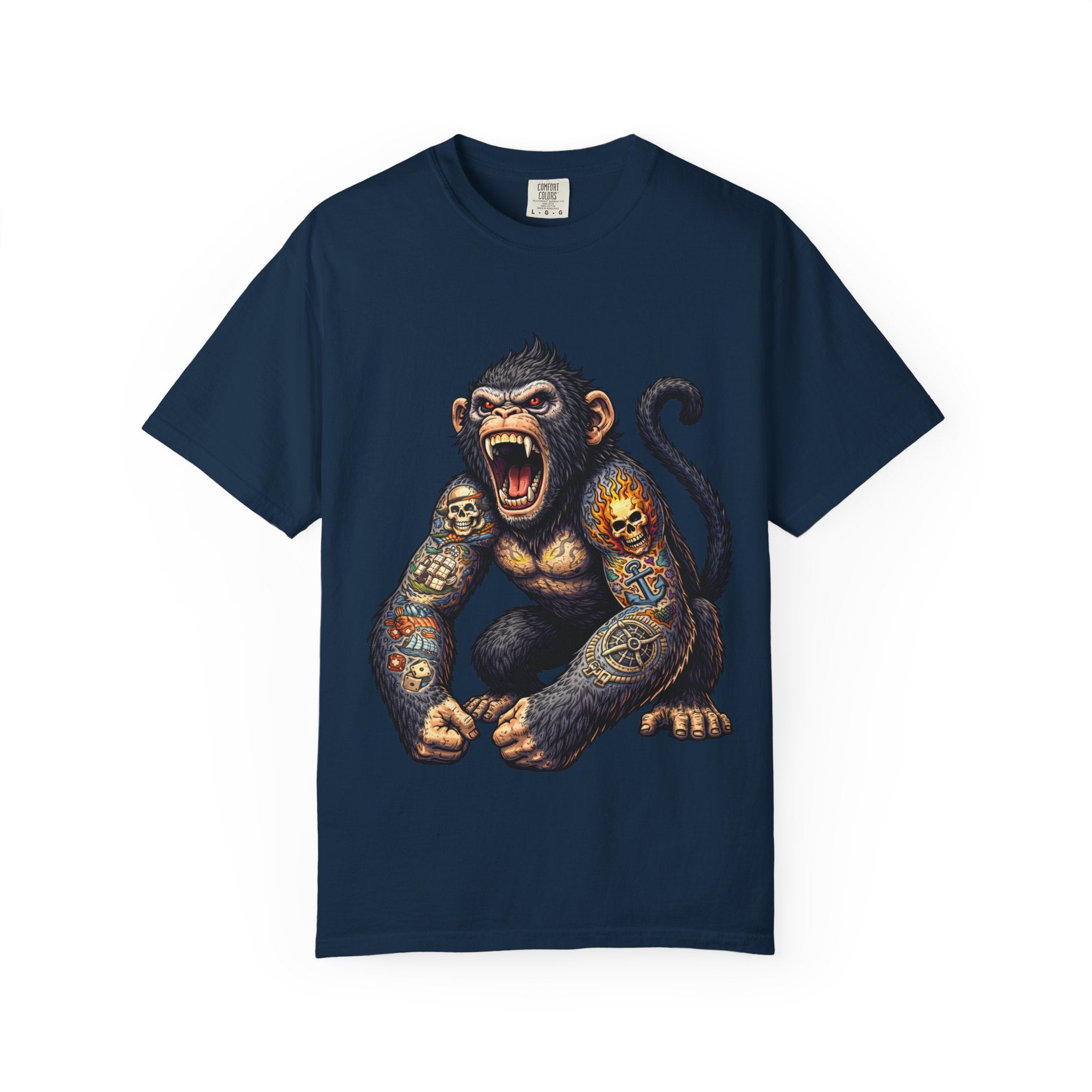 Tattooed Angry Monkey T-shirt | BuiltDifferent Mindset Tee-No Excuses