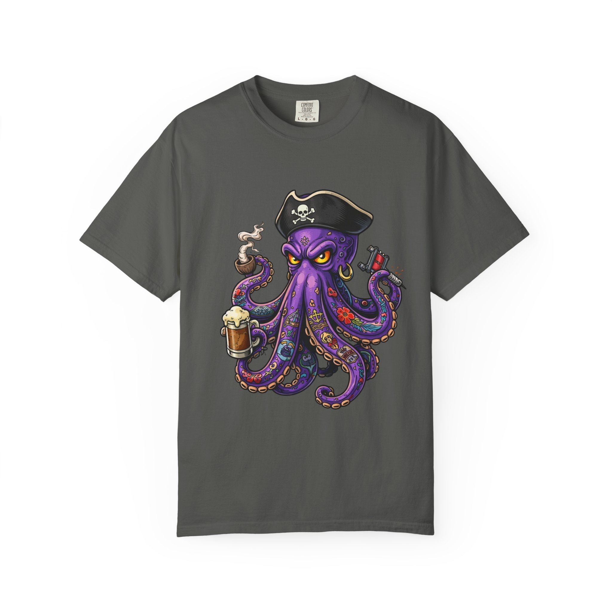 Pirate Octopus T-shirt | BuiltDifferent Mindset Tee-No Excuses
