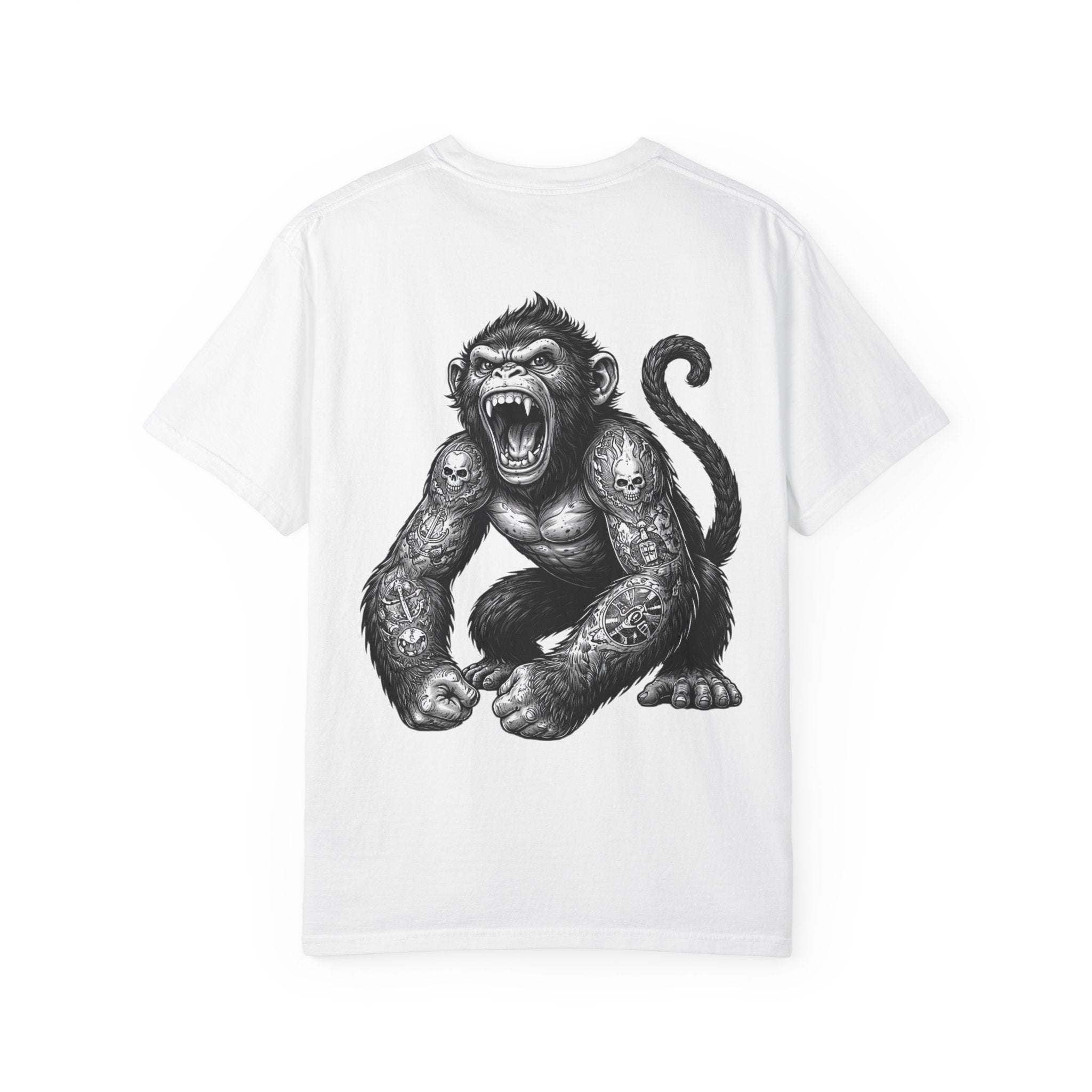 Angry Tattooed Monkey T-Shirt | BuiltDifferent Mindset Tee-No Excuses