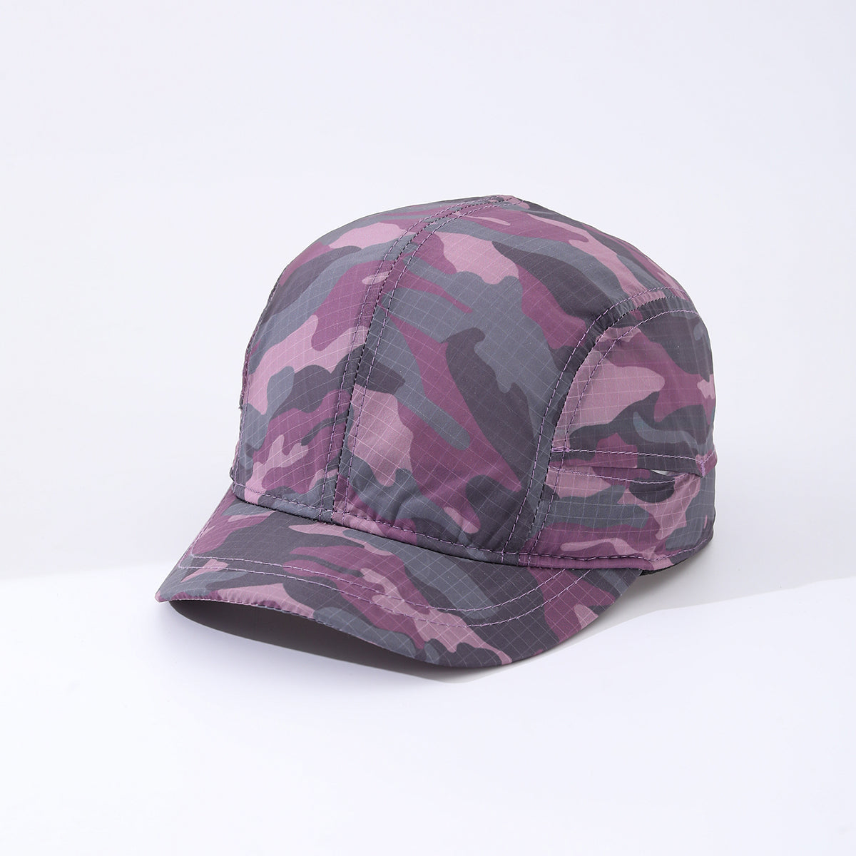 Camouflage Light Board Waterproof Side-opening Thin Model Breathable Simple And Fashionable Short-brim Baseball Cap Suitable For Going Out For Travel Or Hiking